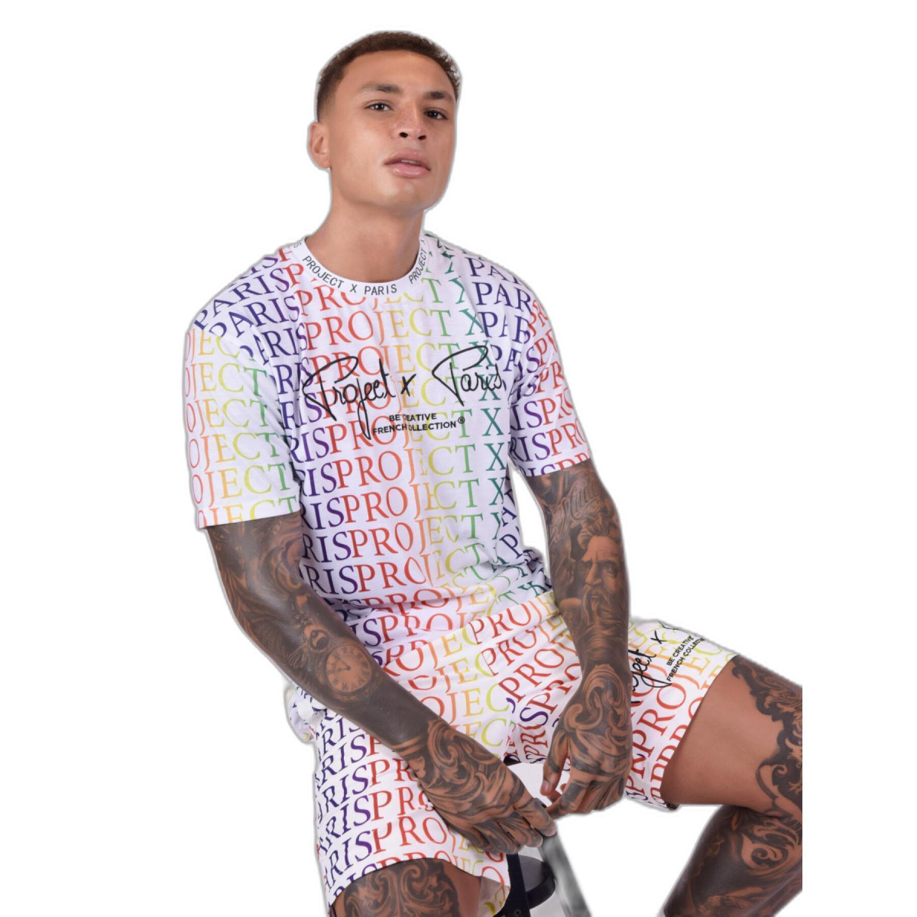T-shirt with rainbow gradient logo Project X Paris