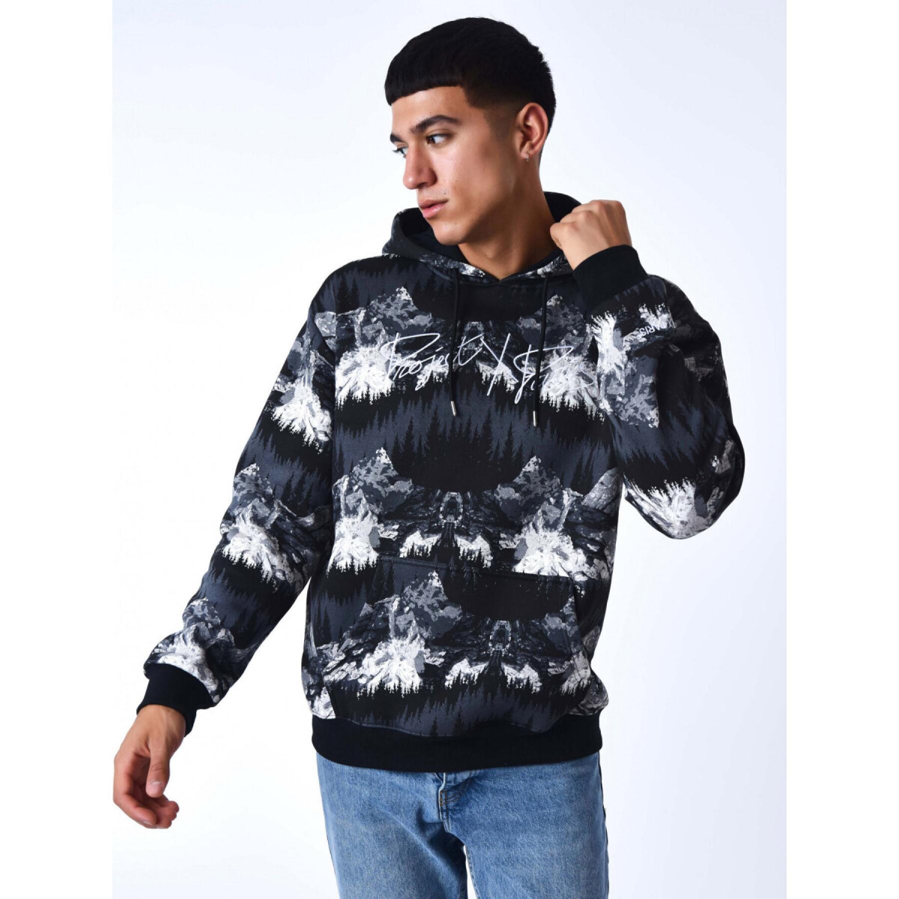 Sweatshirt oversized hoodie with landscape pattern Project X Paris