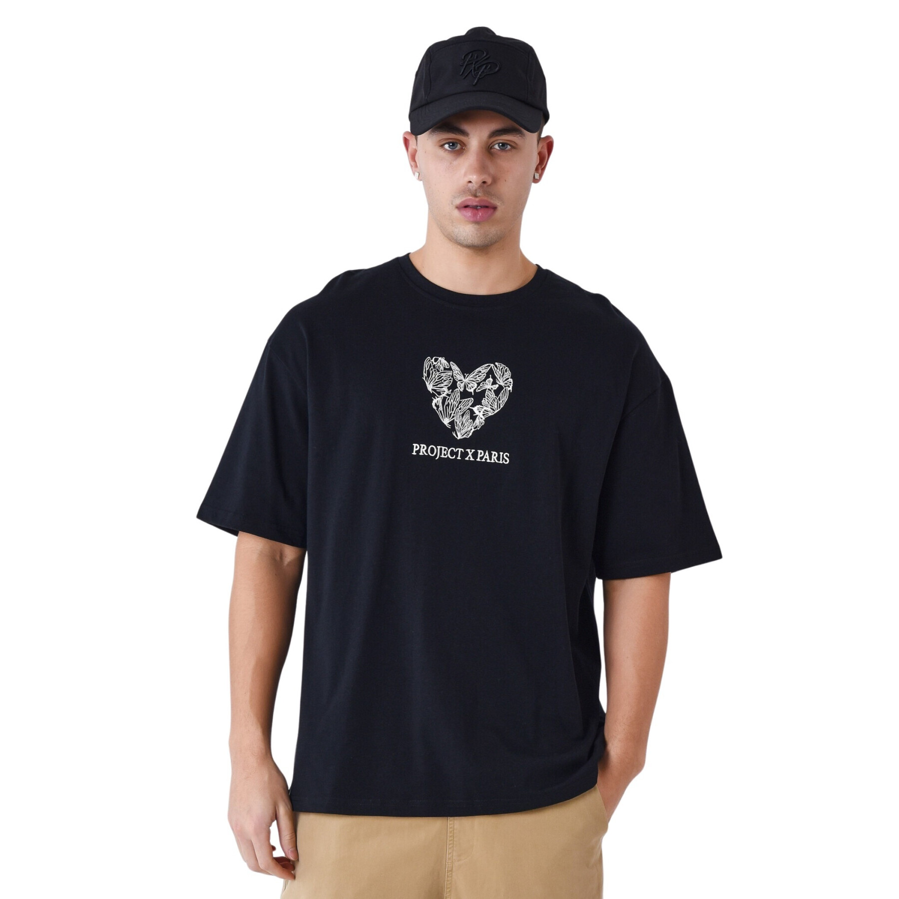 Embroidered T-shirt Project X Paris Heart Flutter
