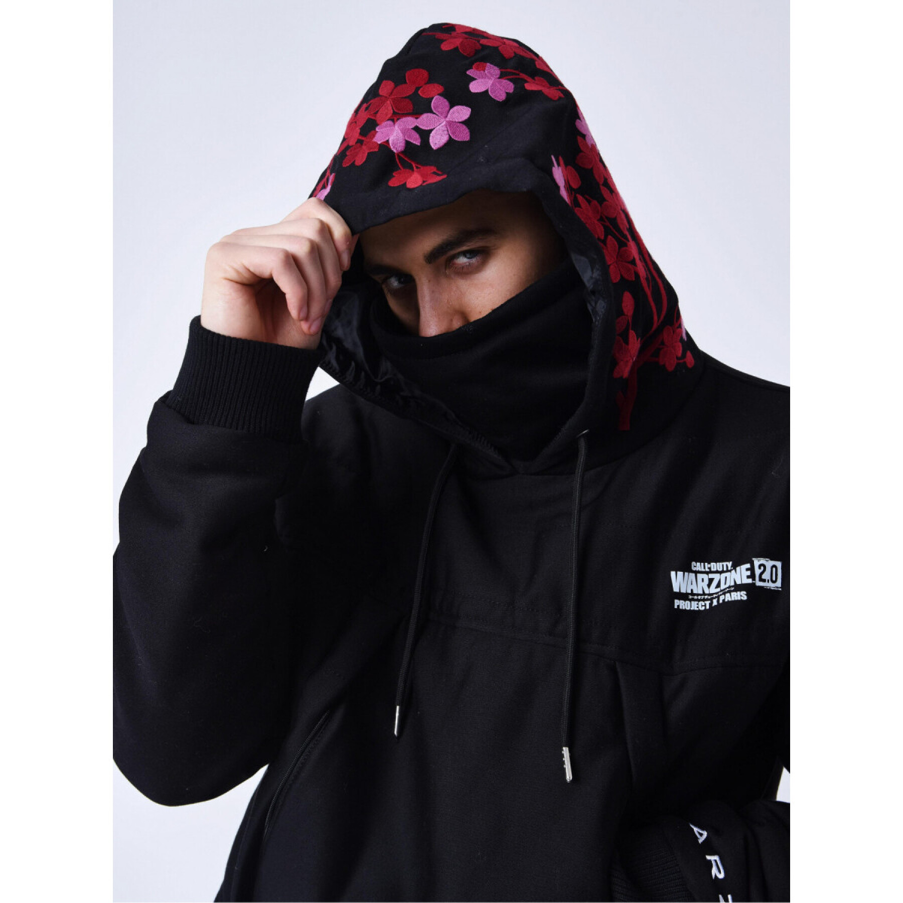 Hooded jacket with sakura embroidery Project X Paris Call Of Duty