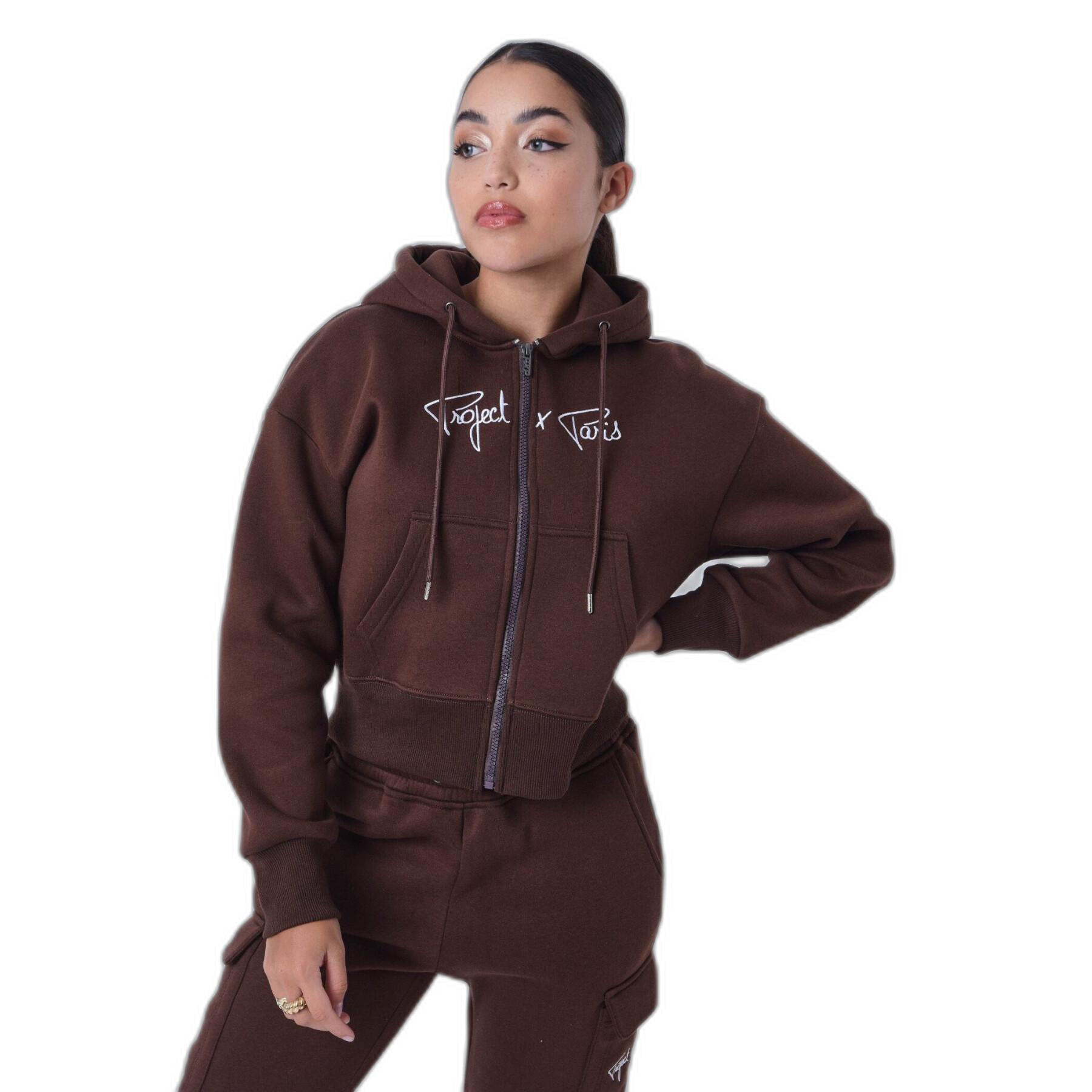 Sweatshirt women's zipped hoodie Project X Paris