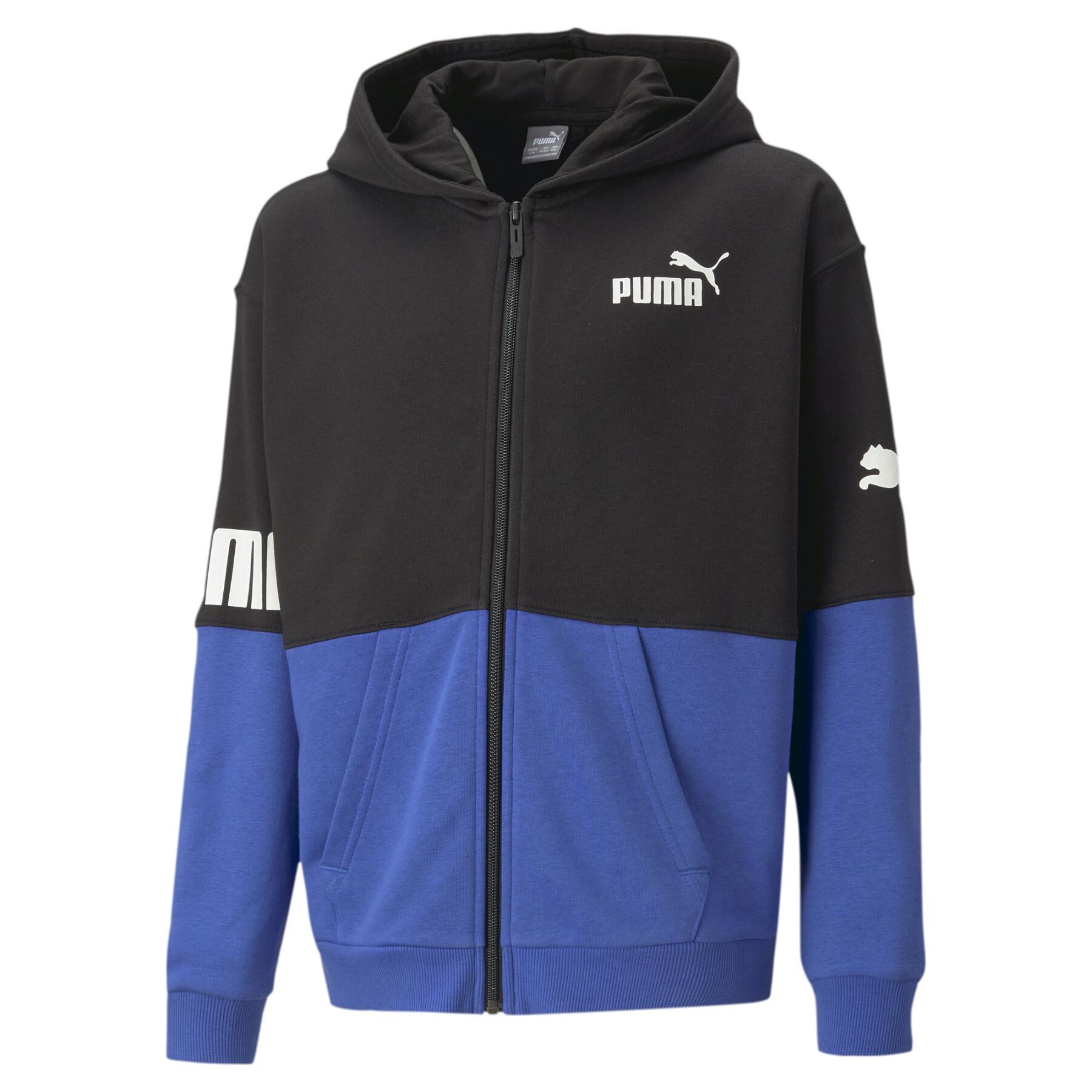Sweatshirt zipped hooded child Puma Power