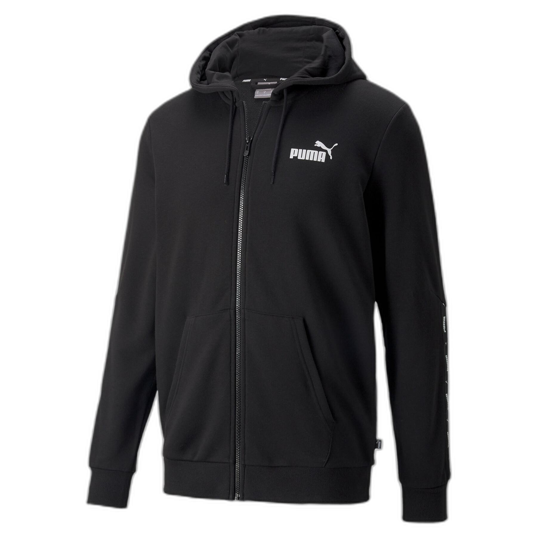 Sweatshirt full-zip hooded Puma ESS+ Tape TR