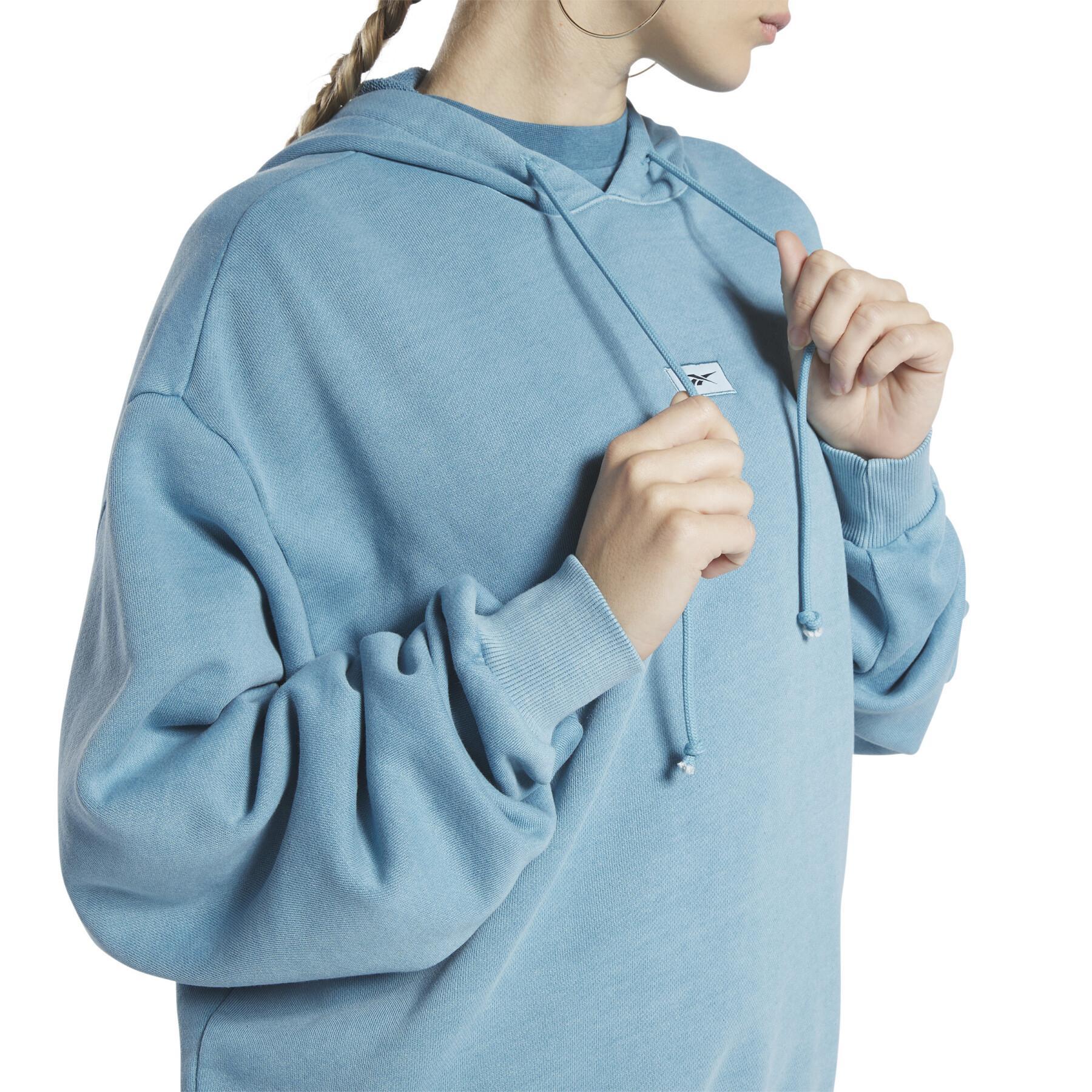 Sweatshirt long oversized hoodie woman Reebok Classics Natural Dye