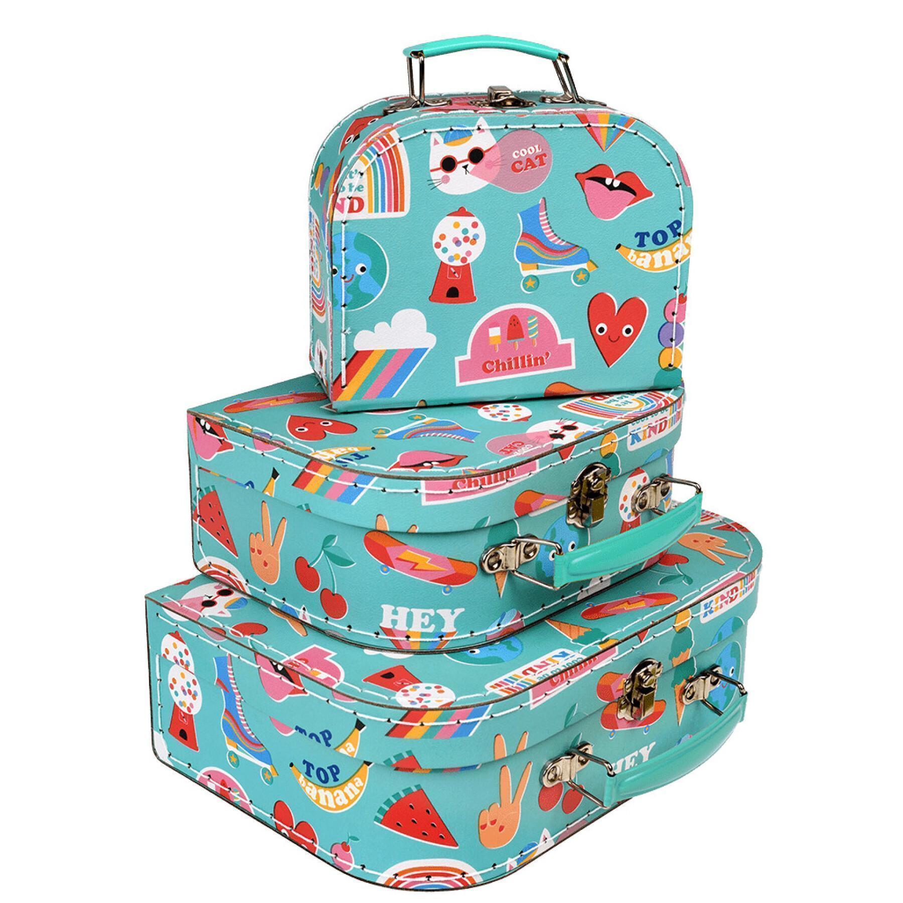Set of 3 suitcases for children Rex London Top Banana