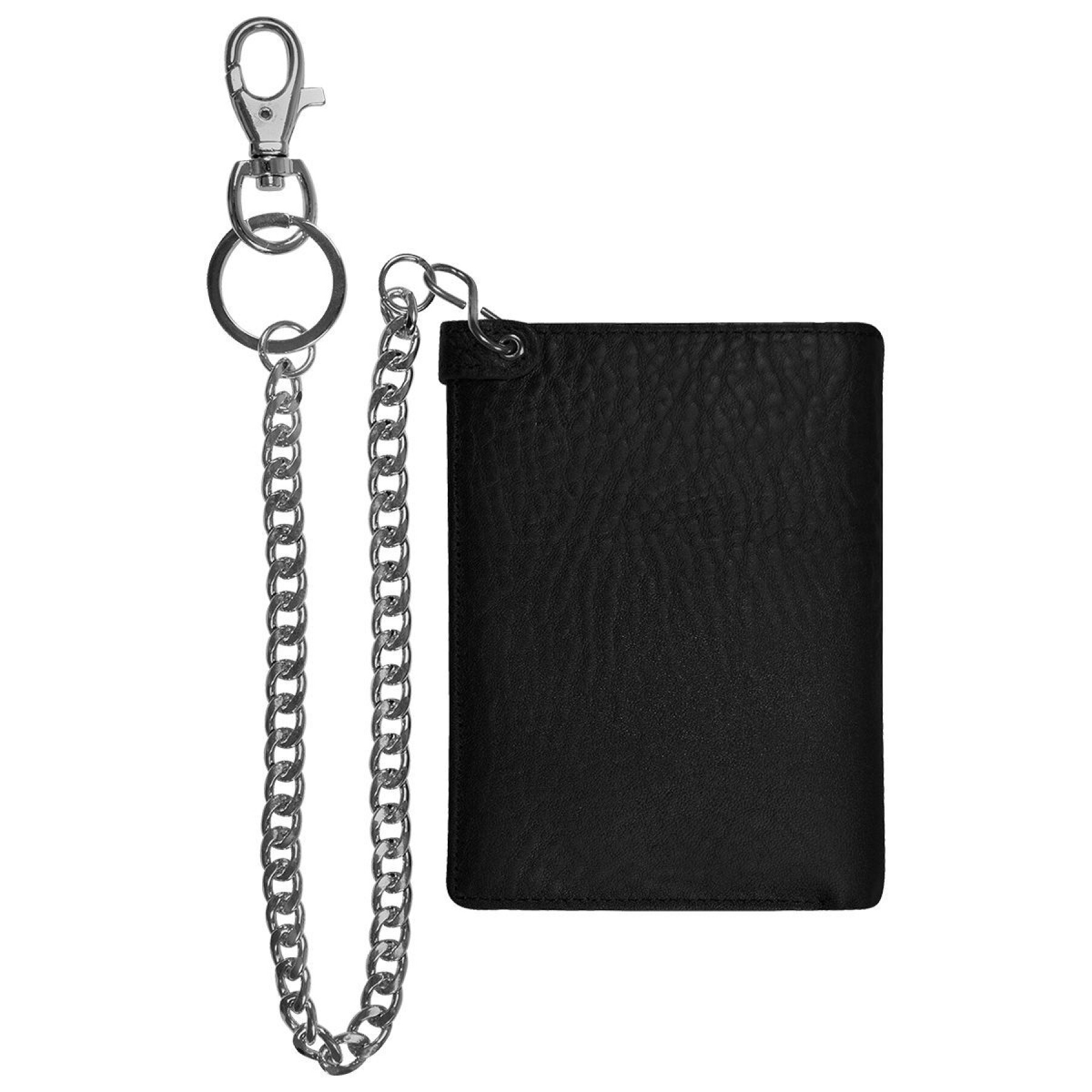 Leather chain wallet with skull Rock à Gogo Double Fuck