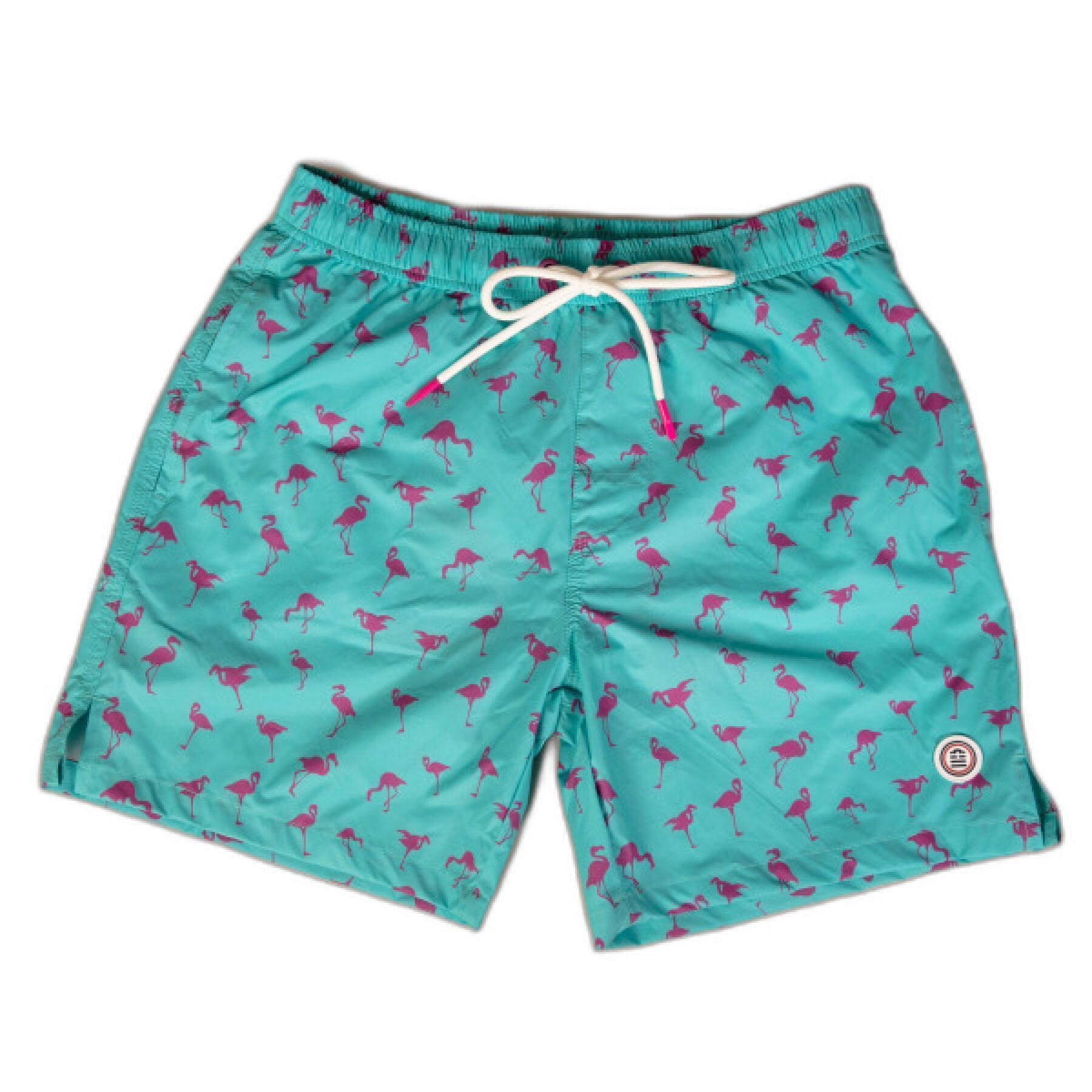 Printed swim shorts Serge Blanco
