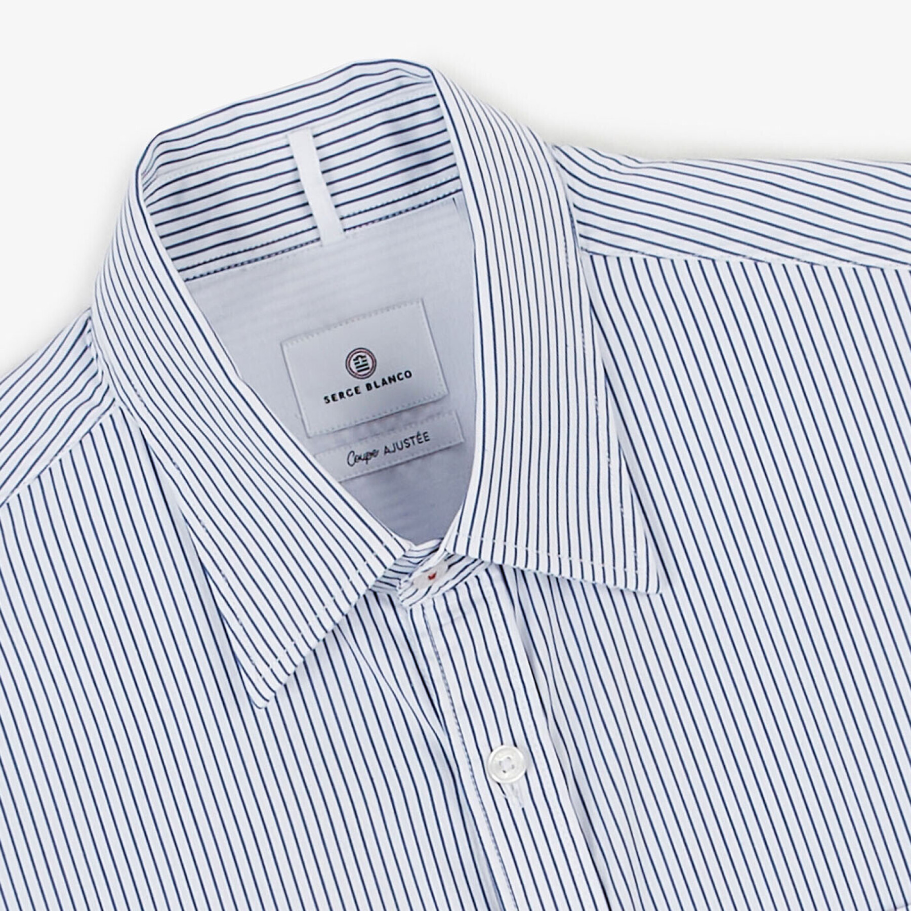 Striped long-sleeve shirt Serge Blanco