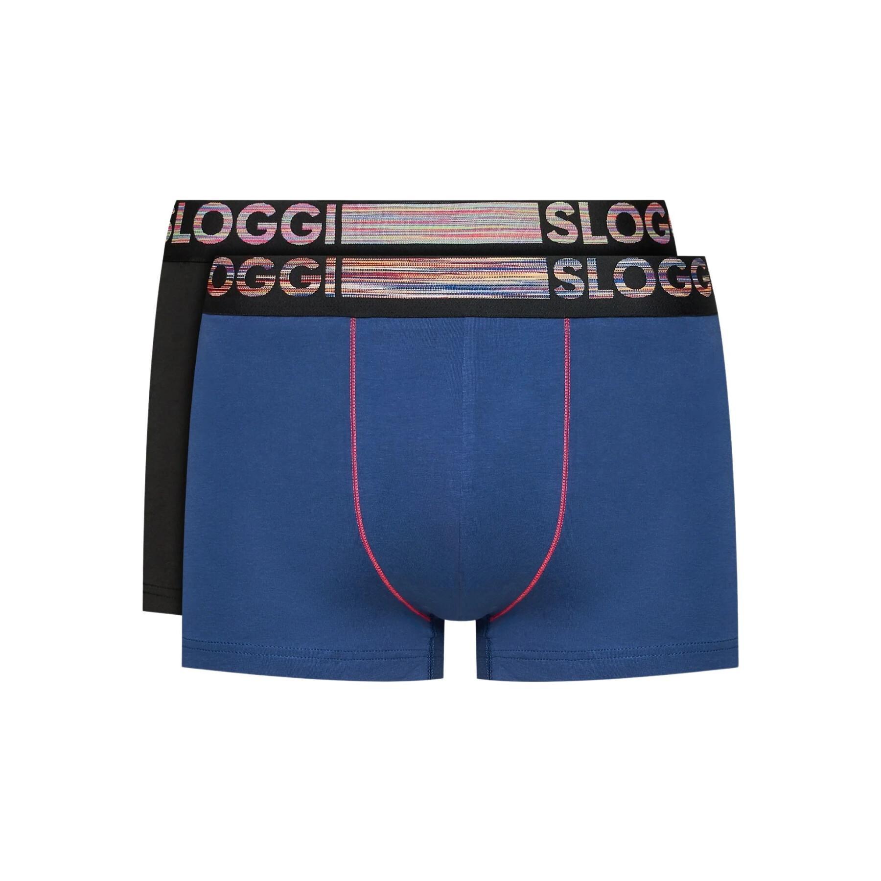 Set of 2 low-rise boxers Sloggi GO ABC Natural