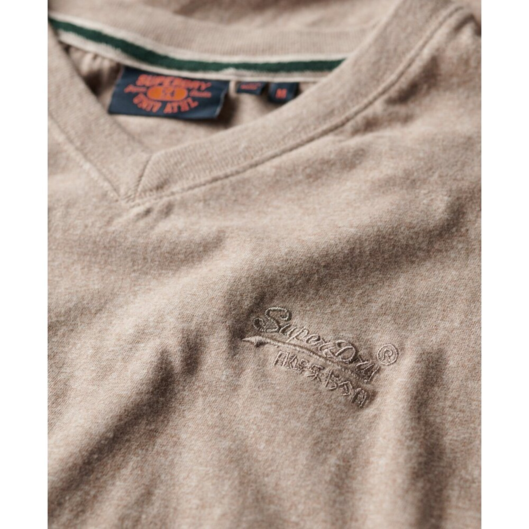 Organic cotton v-neck T-shirt Superdry Essential