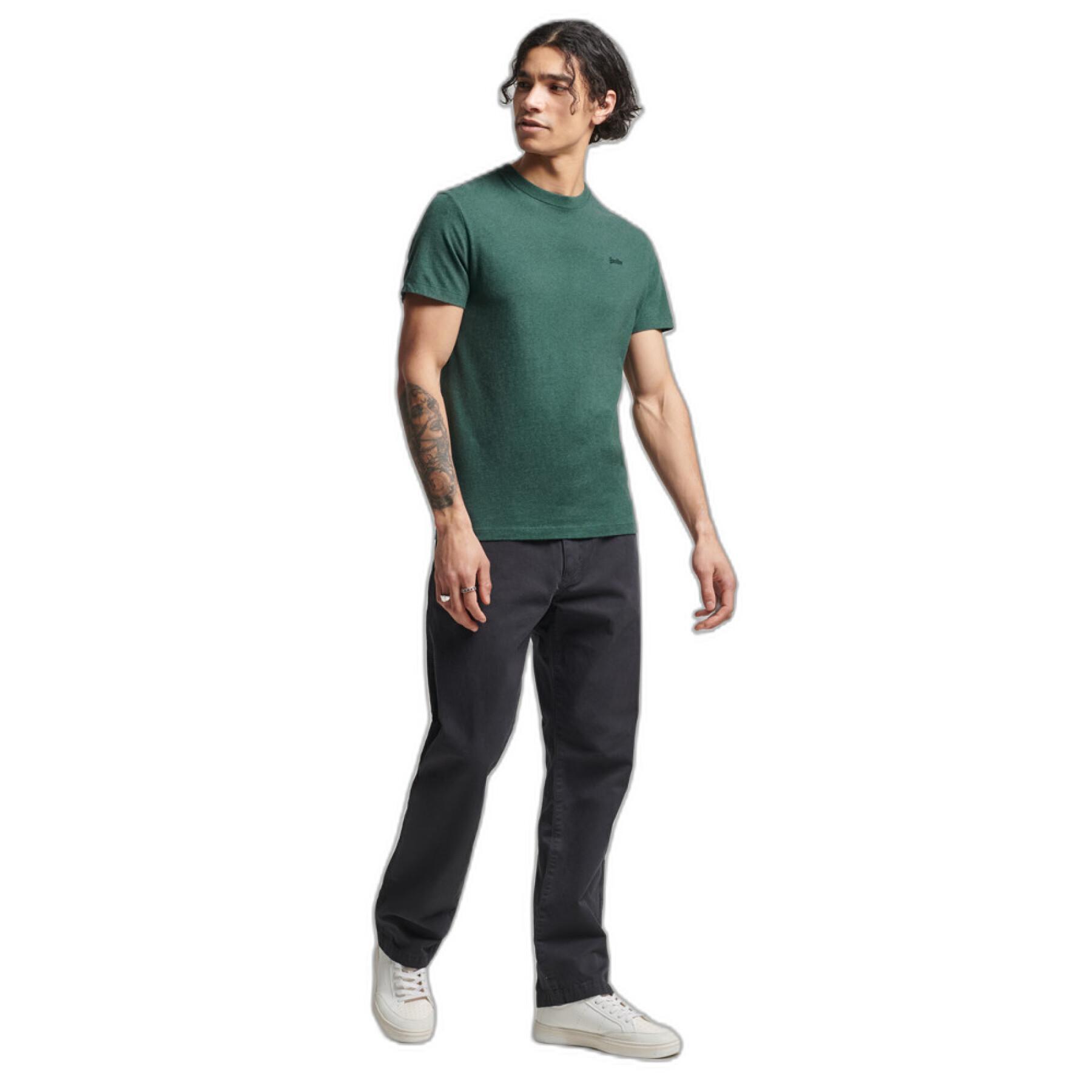 Organic cotton embroidered T-shirt micro Superdry