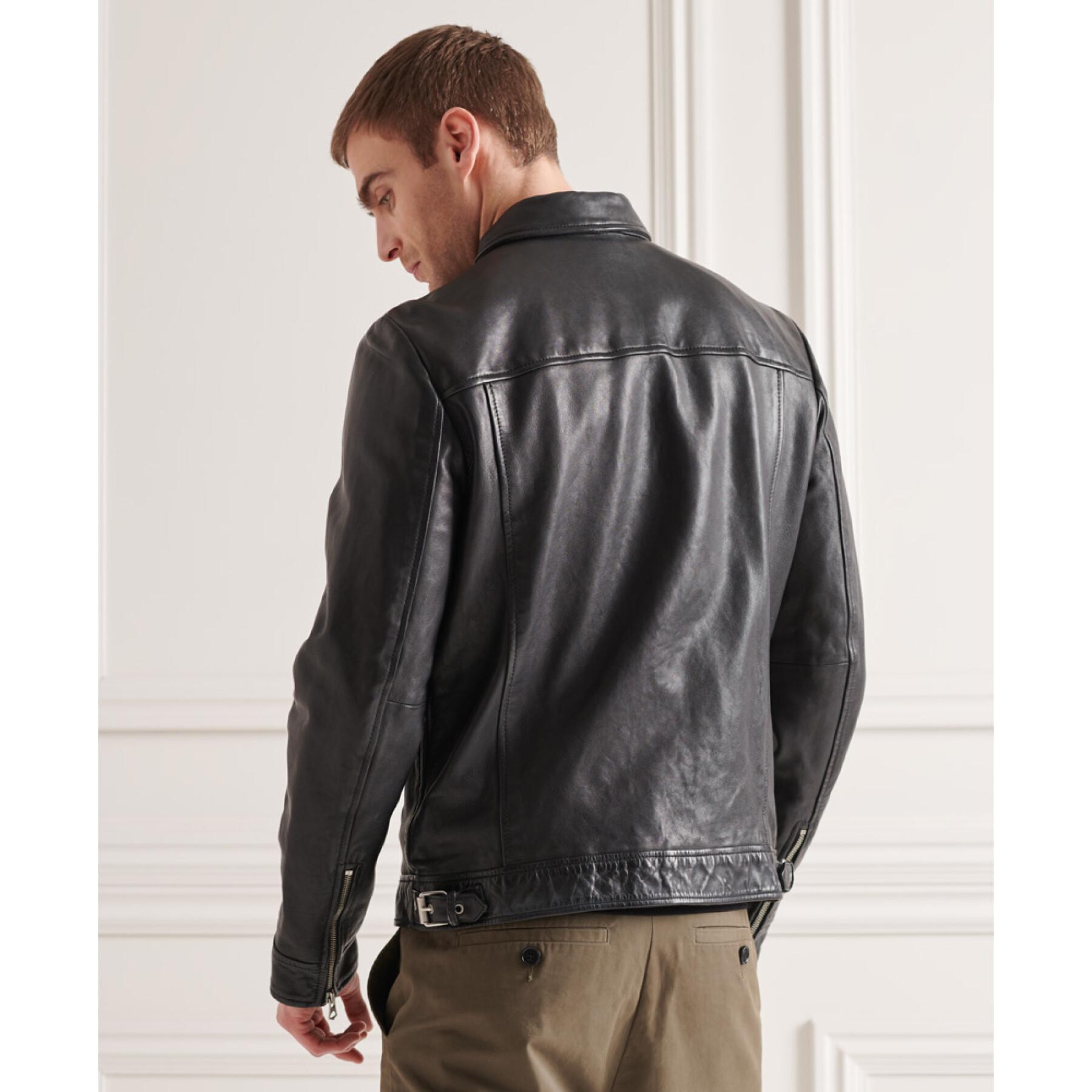 Leather jacket Superdry Indie Coach