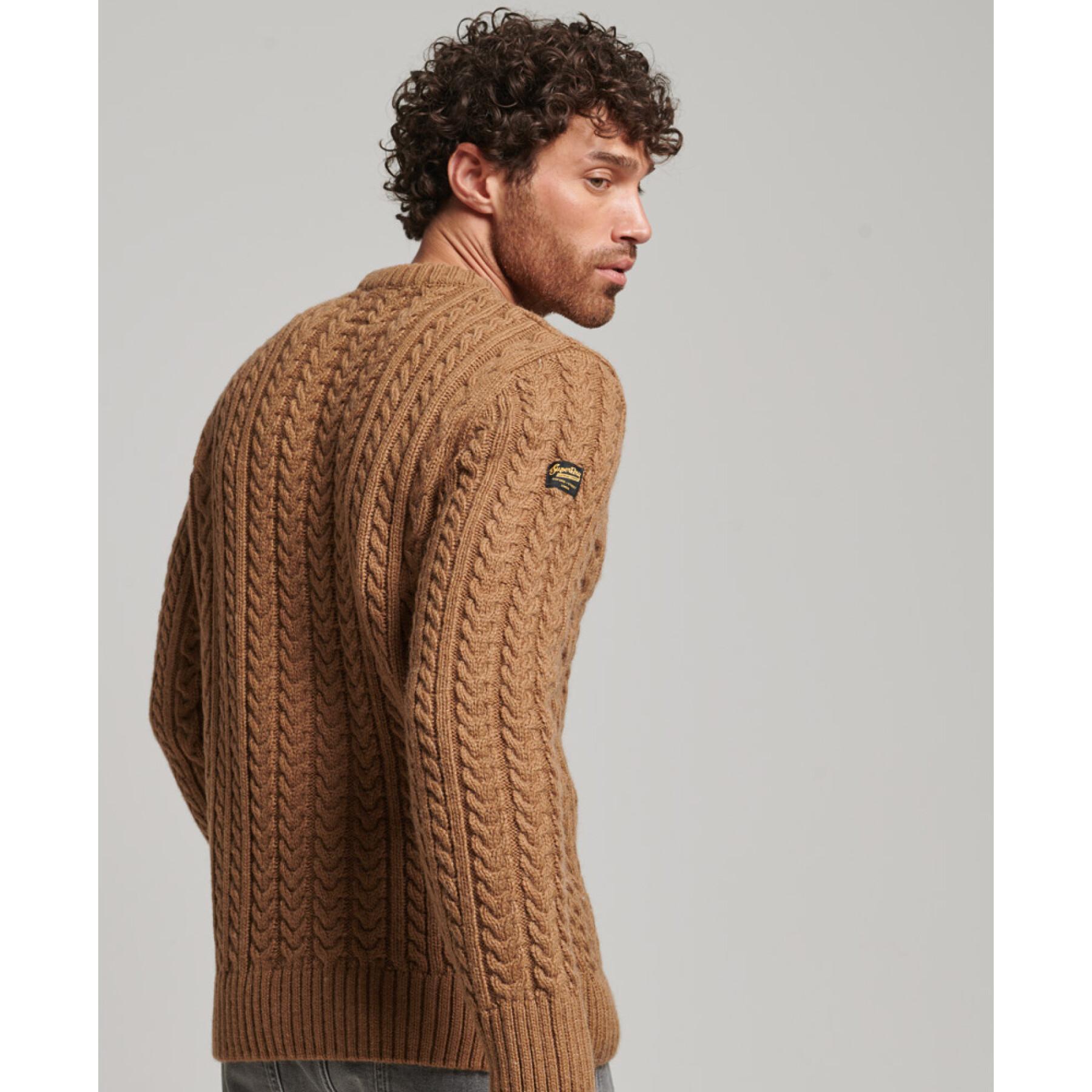 Twisted wool blend crew neck sweater Superdry