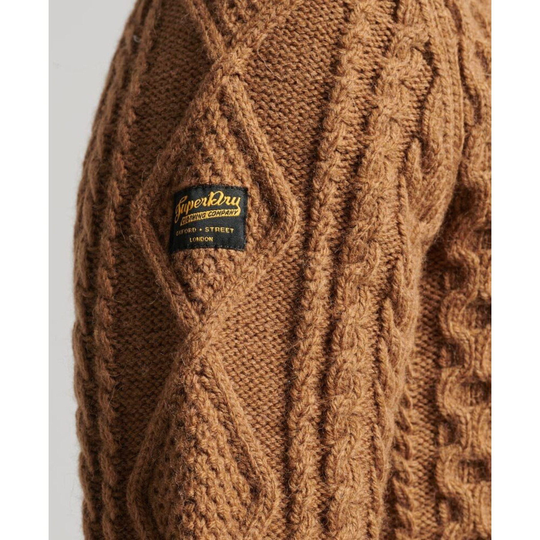 1/2 zip cable knit sweater Superdry Vintage Jacob