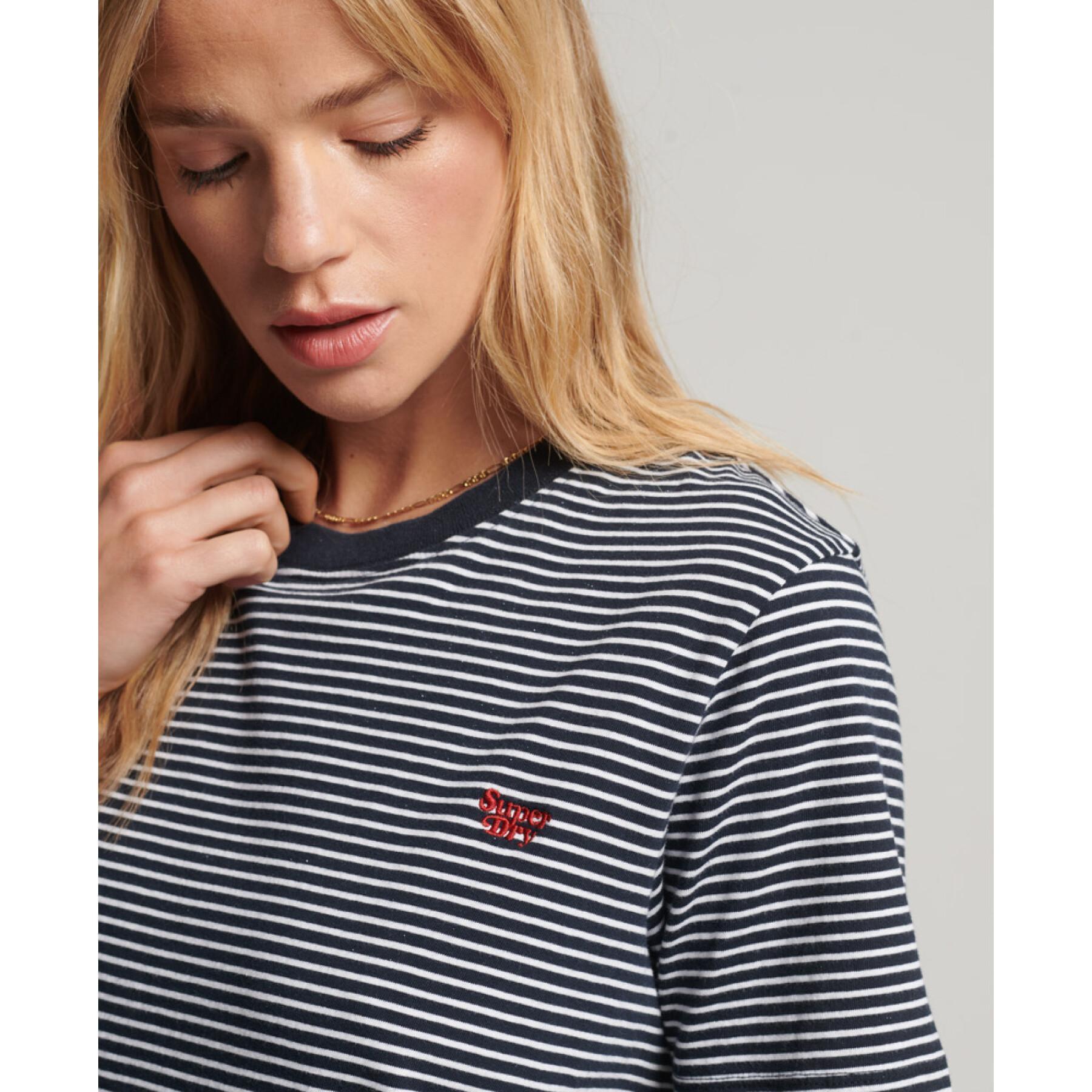 Striped embroidered T-shirt Superdry Vintage Logo