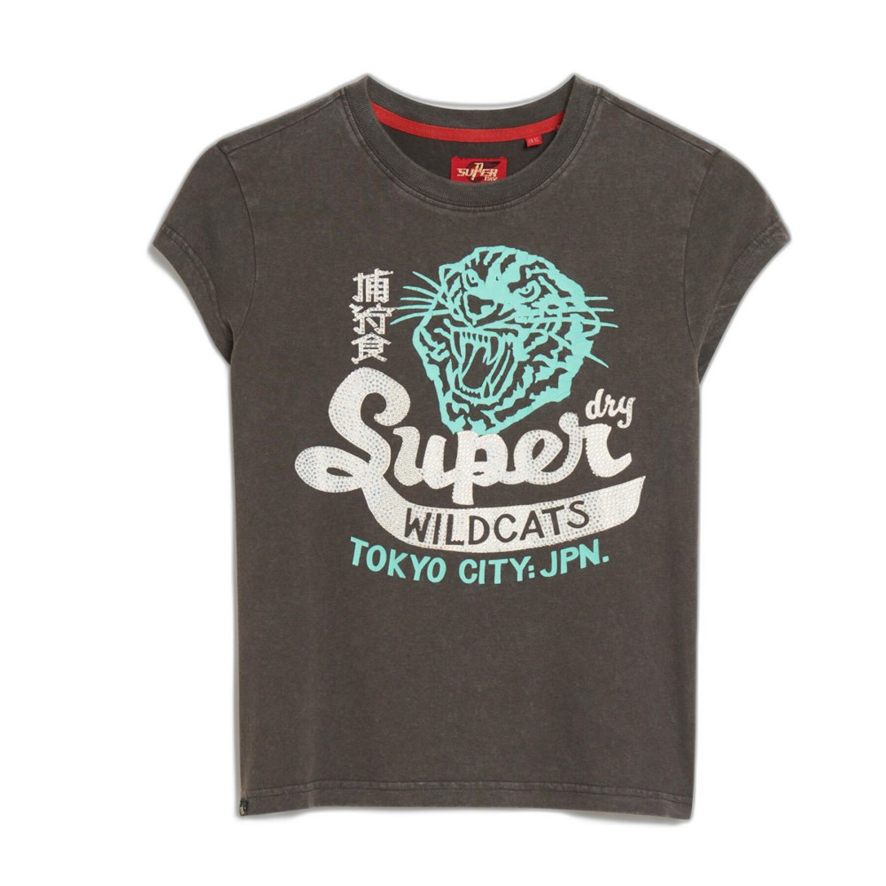 Women's fantasy T-shirt with sleeves and poster design Superdry