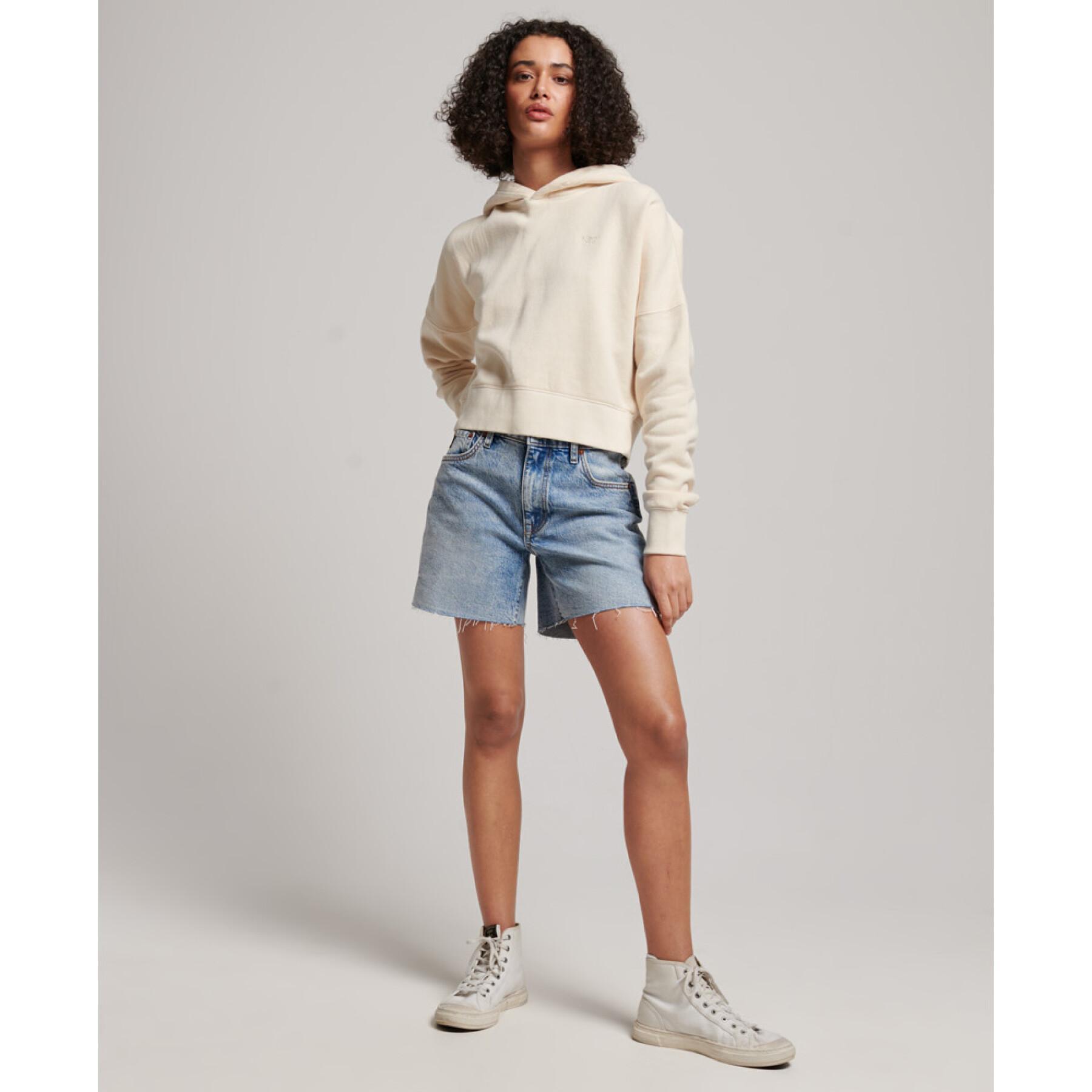 Sweatshirt hoodie court washed out woman Superdry