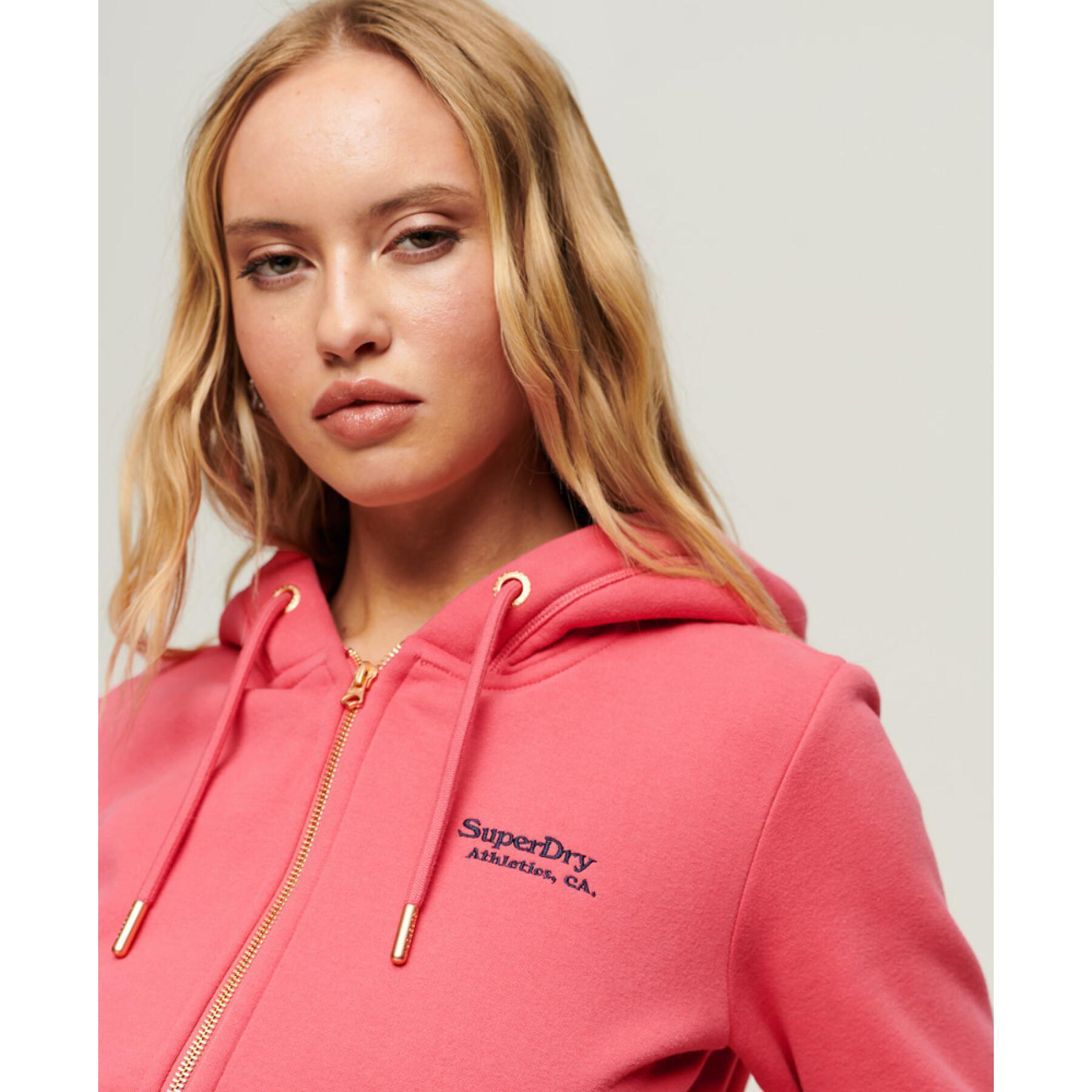 Women's logo hooded zip sweatshirt Superdry Essential