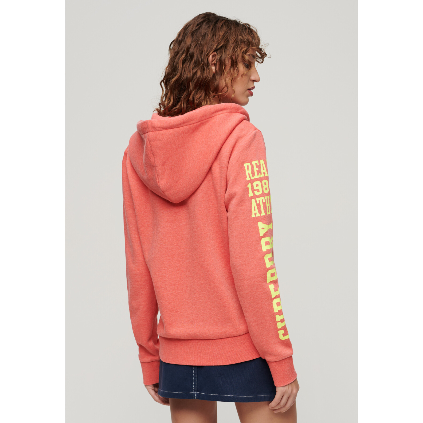 Women's patterned zip-up hoodie Superdry Super Athletic