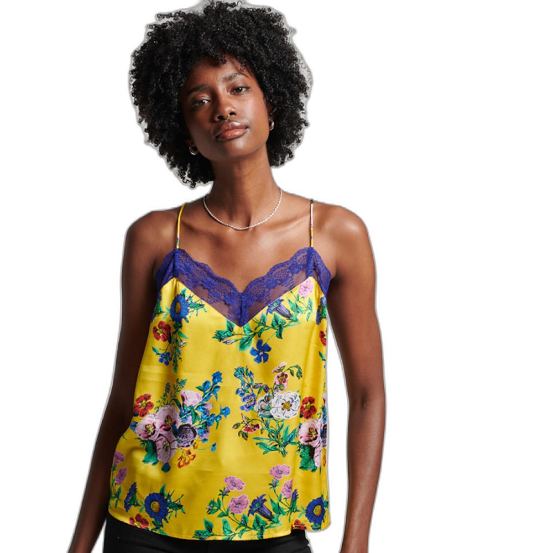 Satin tank top for women Superdry Caraco