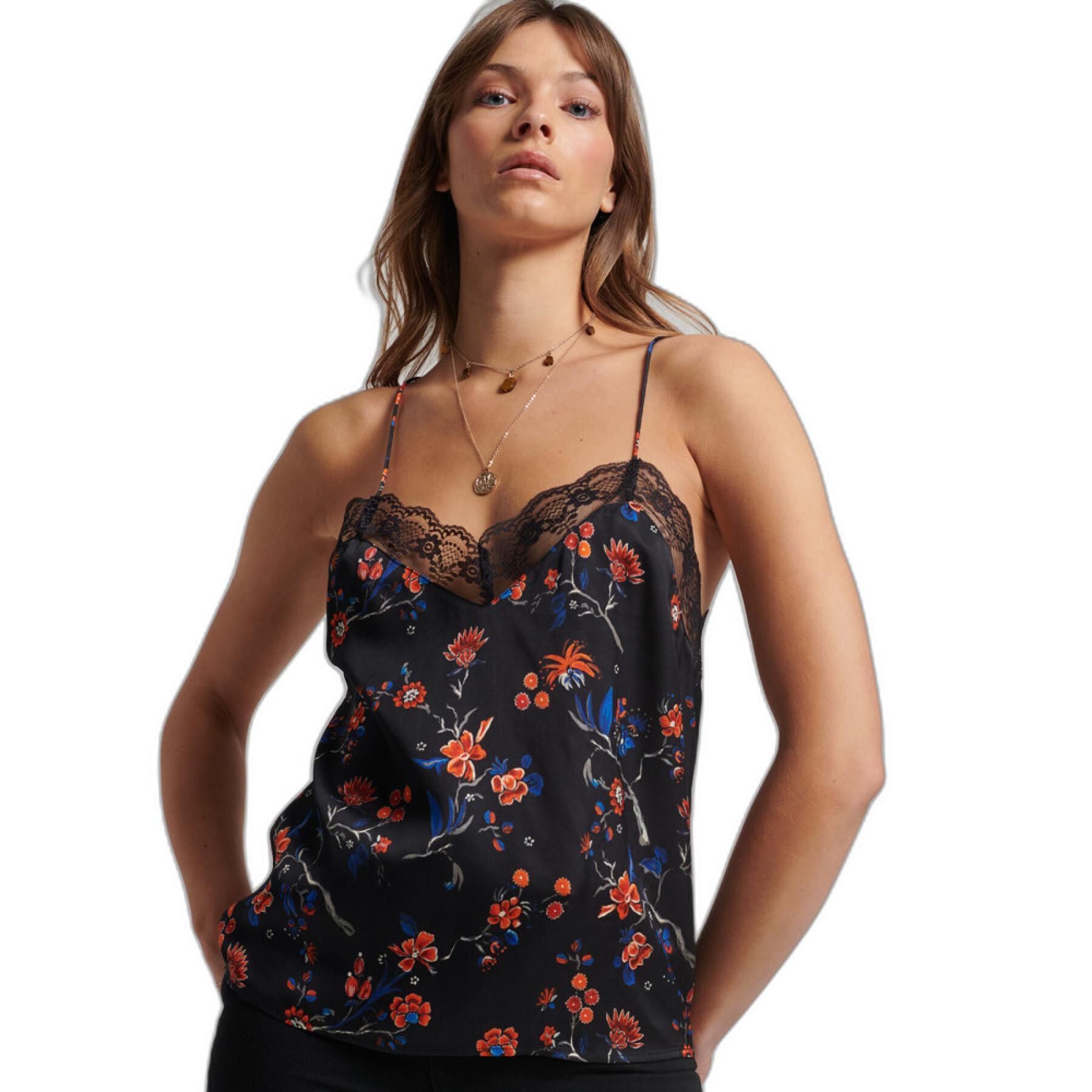 Satin tank top for women Superdry Caraco