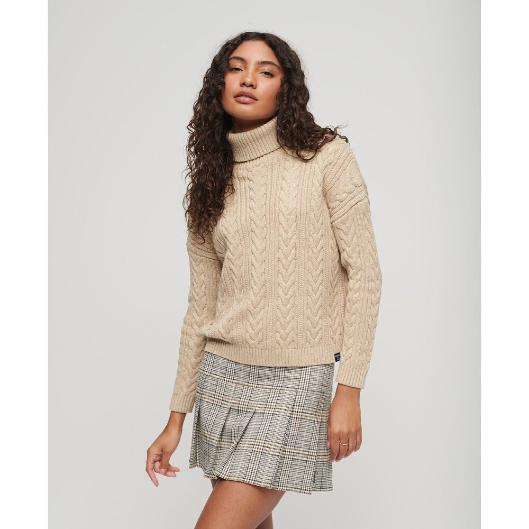 Women's drop-shoulder turtleneck sweater Superdry