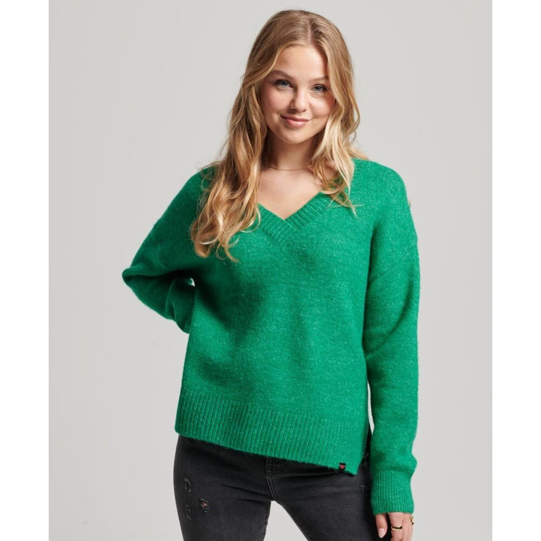 Women's oversized v-neck sweater Superdry