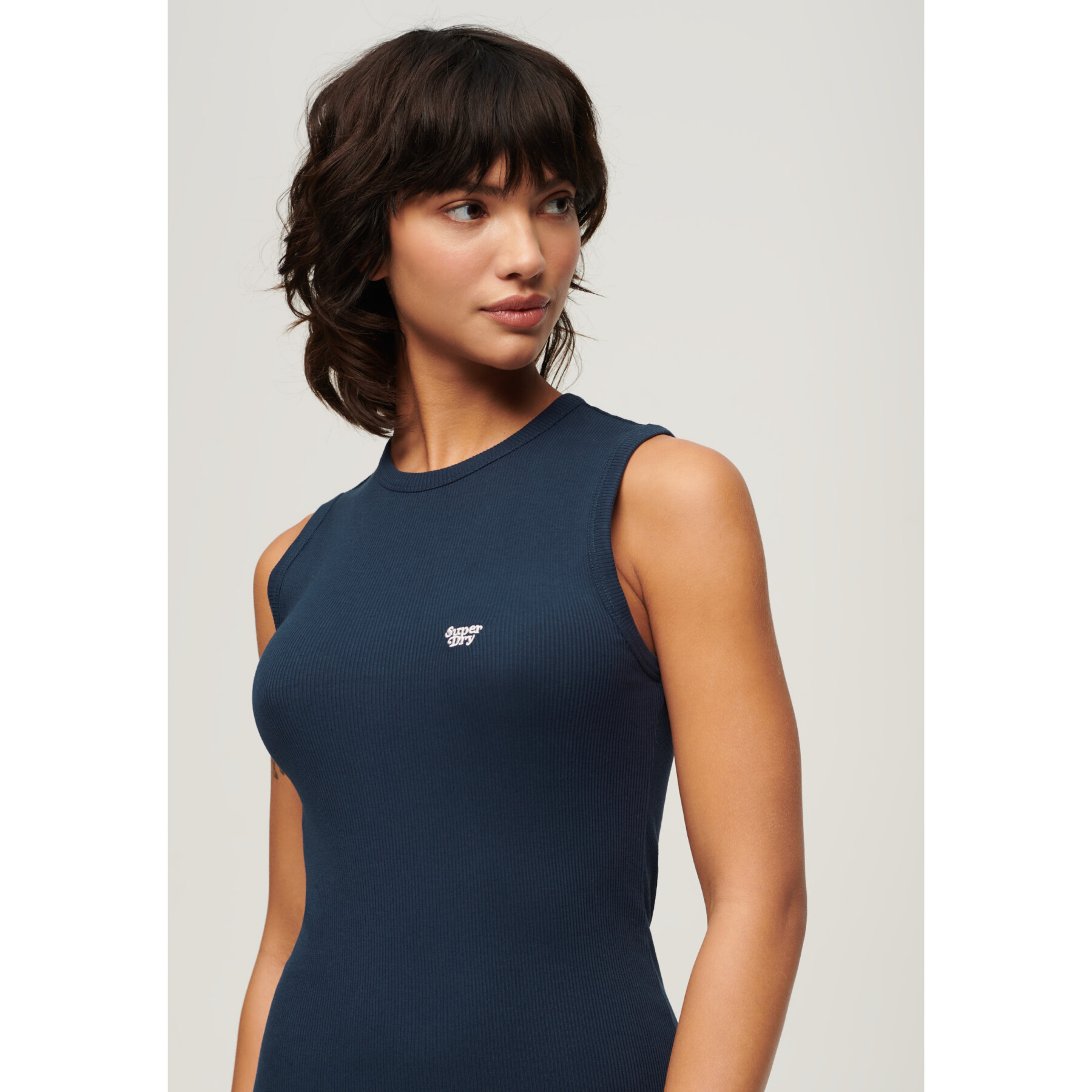 Women's mid-length ribbed dress Superdry