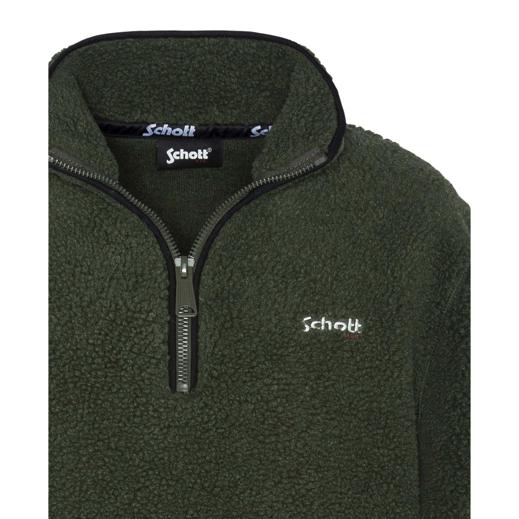 Sweatshirt 1/2 zip Schott Logo Casual