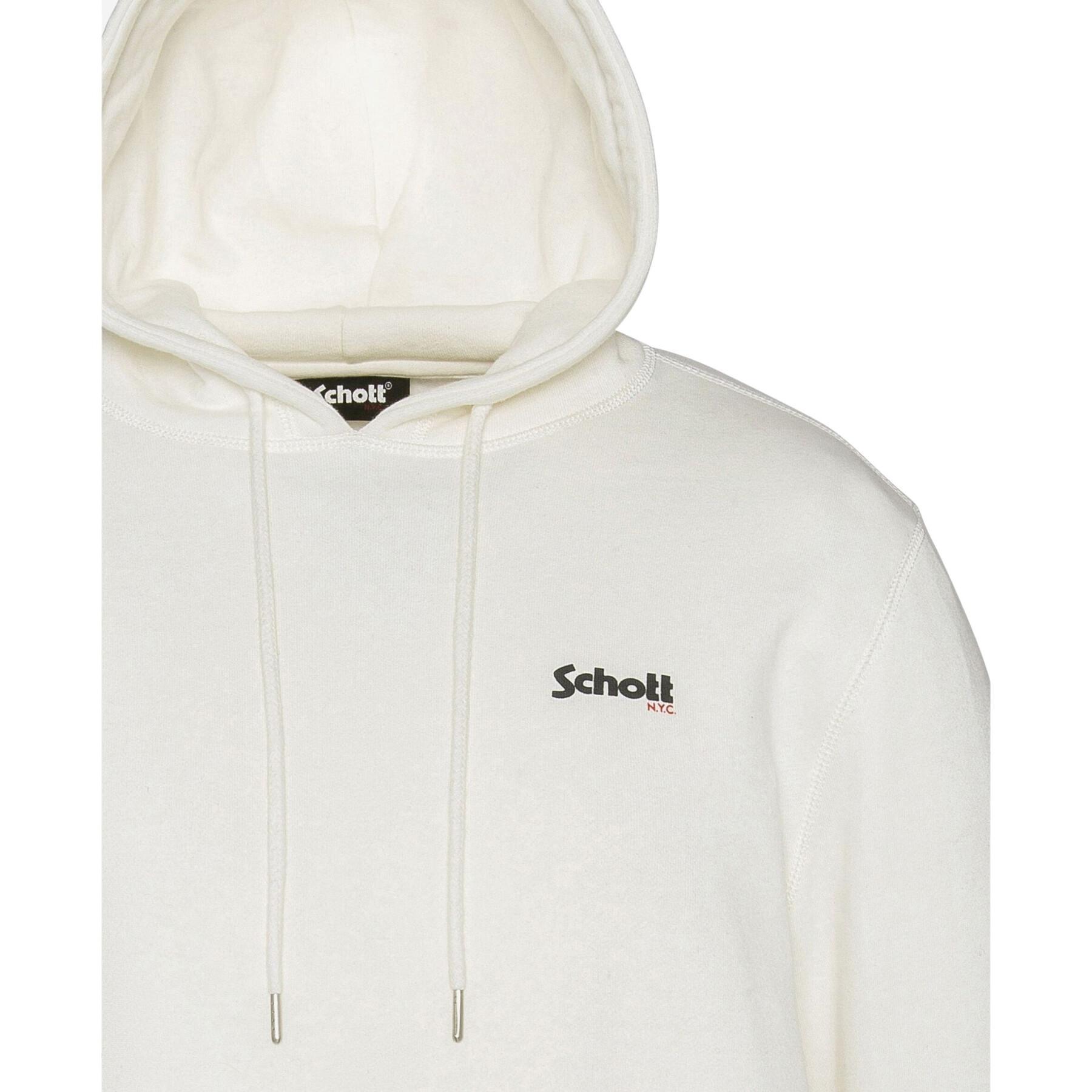 Sweatshirt logo on hood Schott