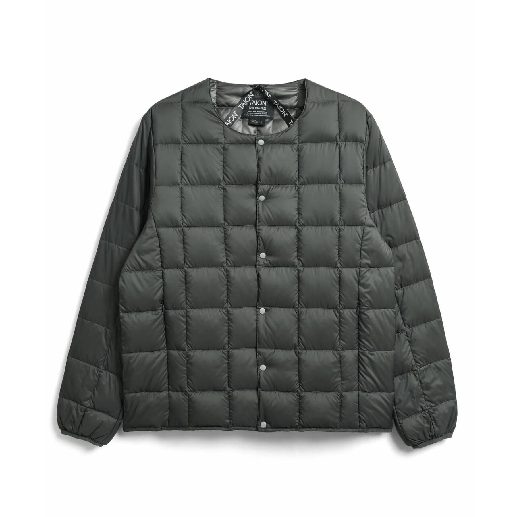 Basic button-down round-neck inner jacket Taion