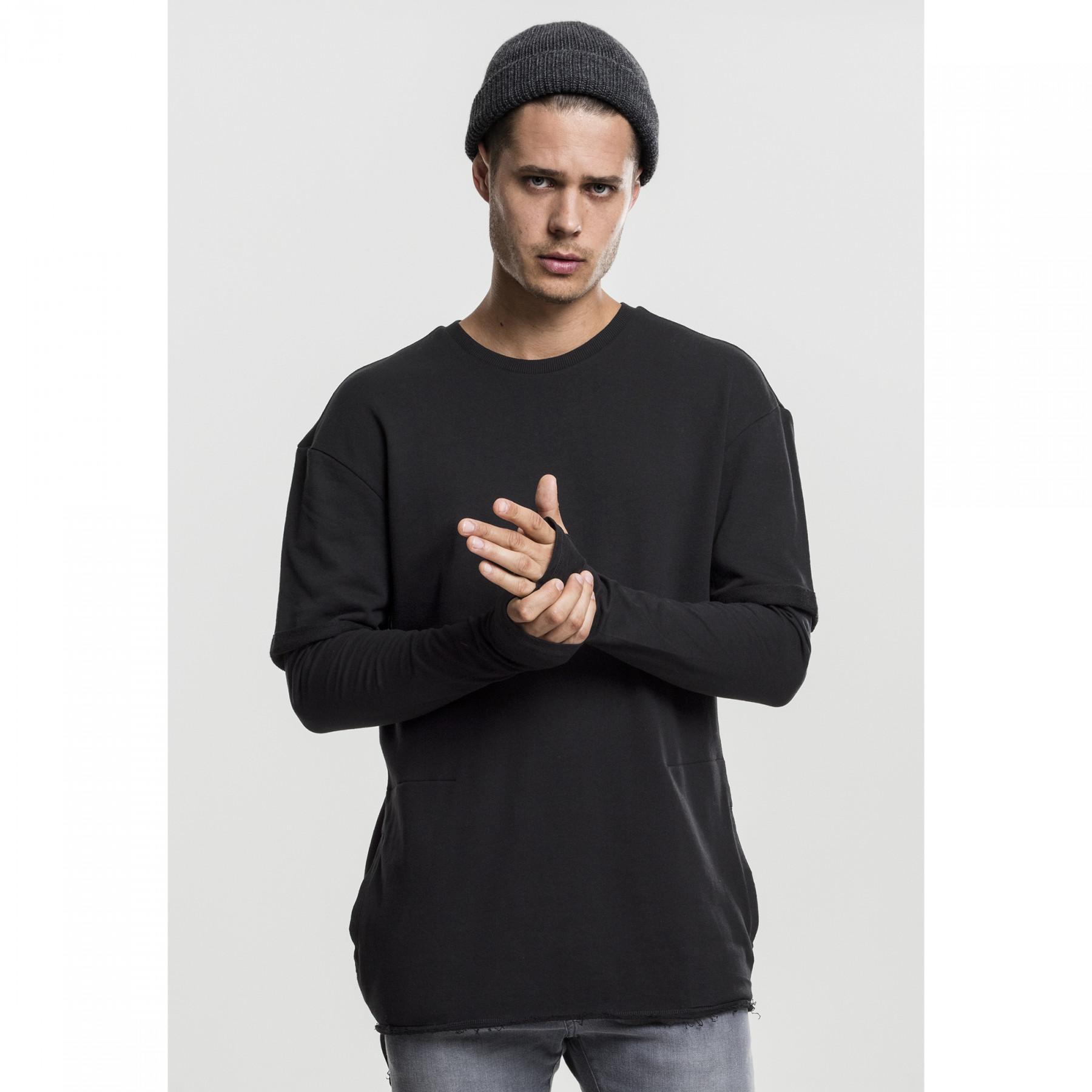 2in1 Terry Crewneck Urban Classics Long Layer Pullover 