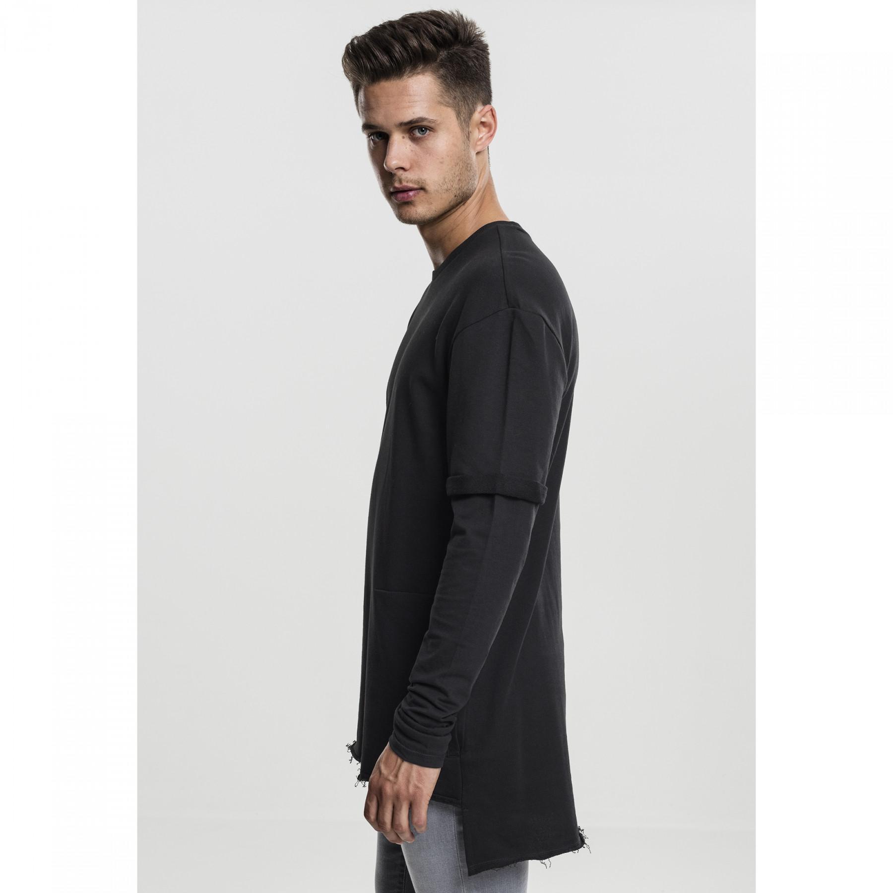 Urban Classics Long Layer Pullover 2in1 Terry Crewneck 