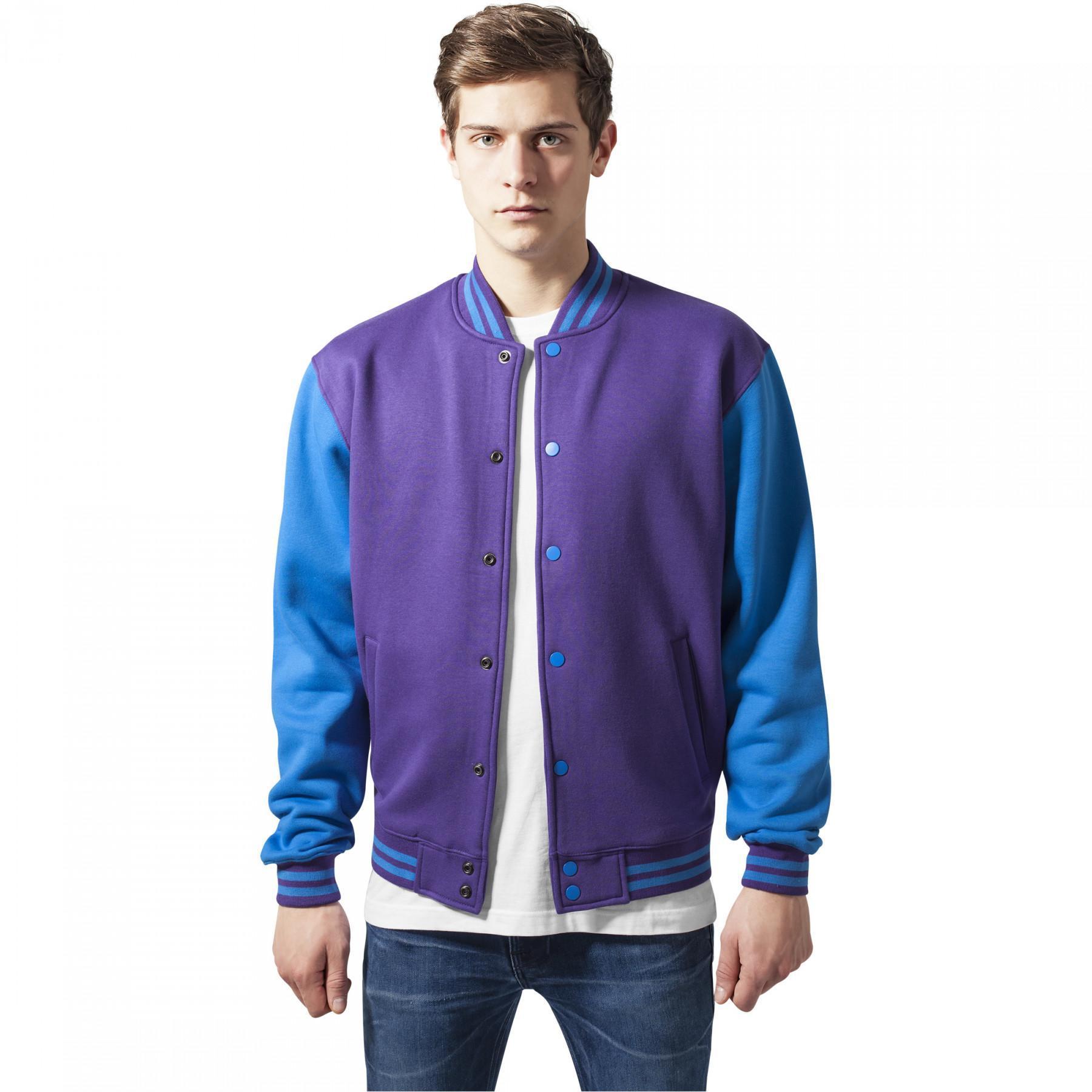 Urban Classic 2-tone college sweat jacket