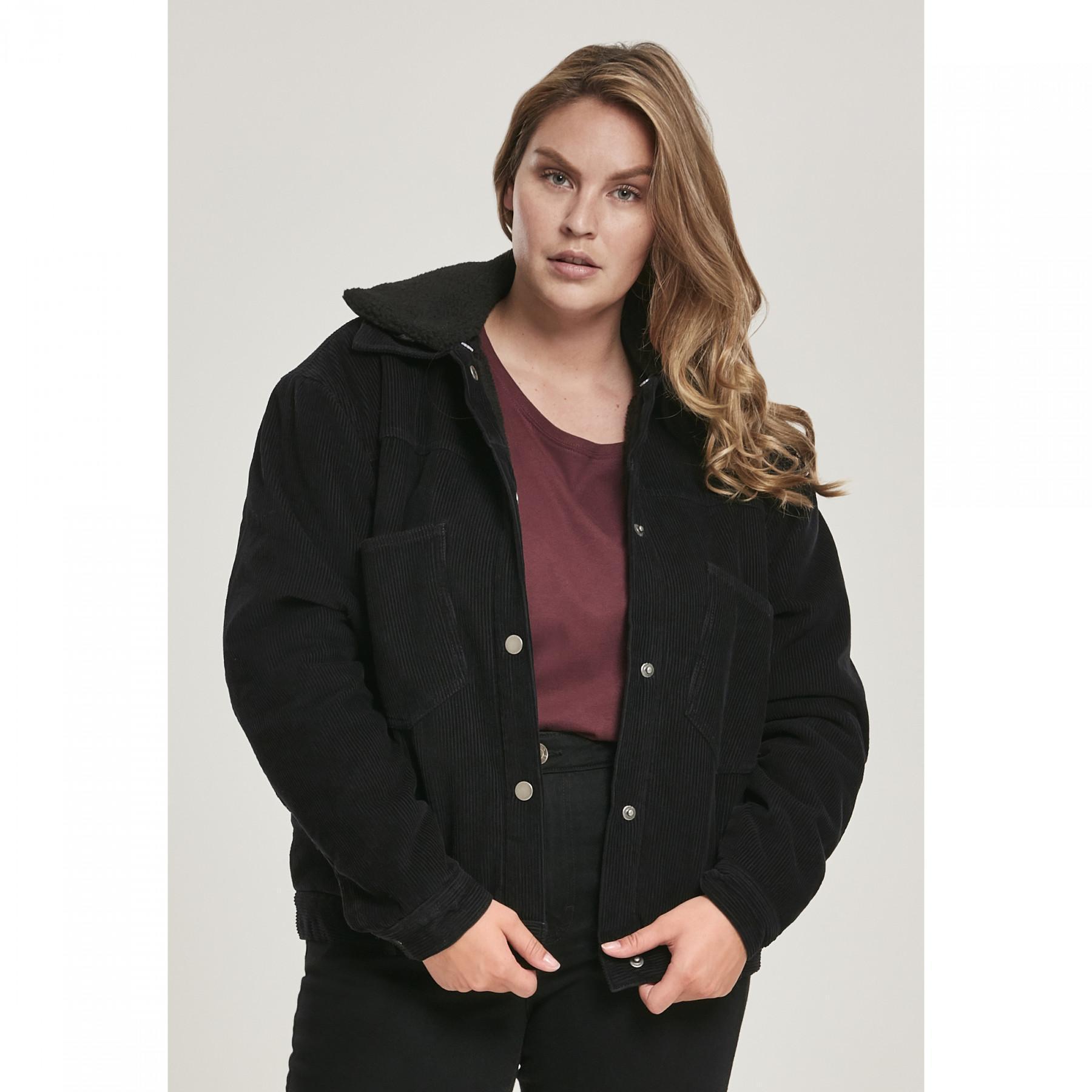 Woman's Urban Classic oversized Corduroy sherpa parka - Jackets & Coats -  Clothing - Women