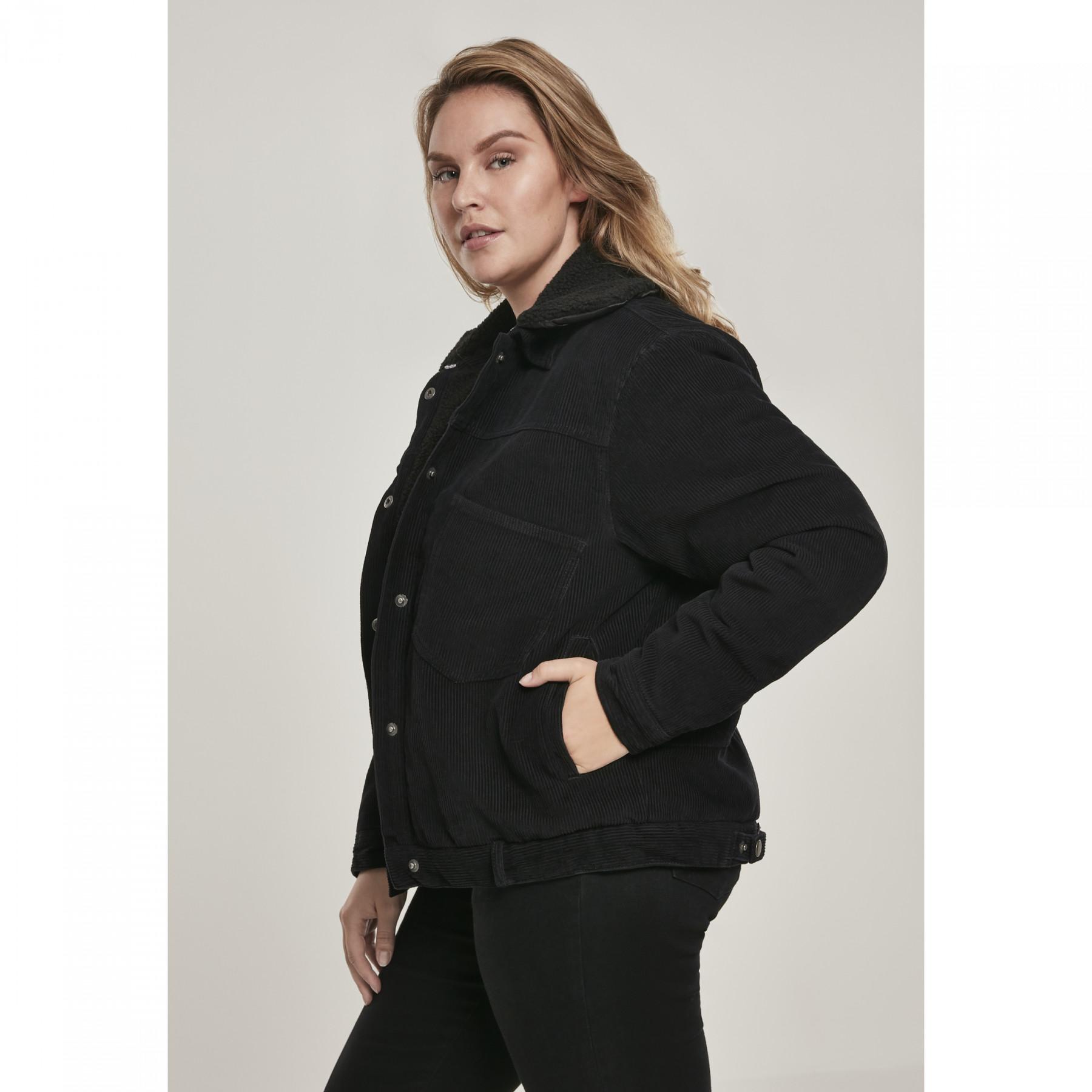 Classic - parka - - Women sherpa Corduroy Jackets Woman\'s oversized & Urban Coats Clothing