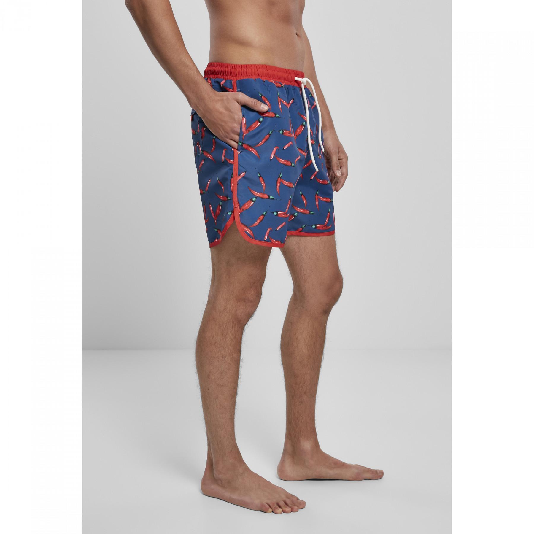 Swim shorts Urban Classics pattern retro
