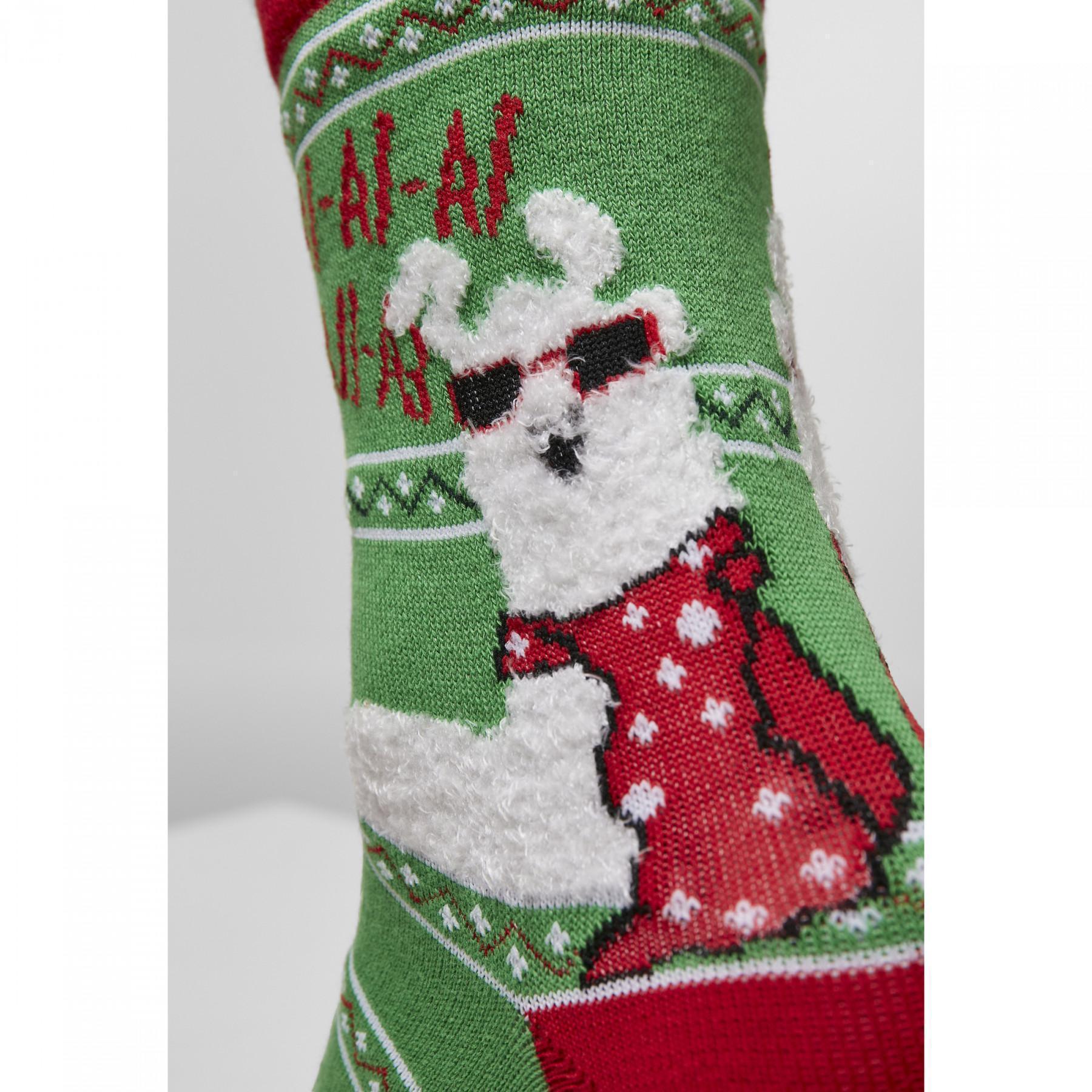 Socks Urban Classics christmas lama (3pcs)
