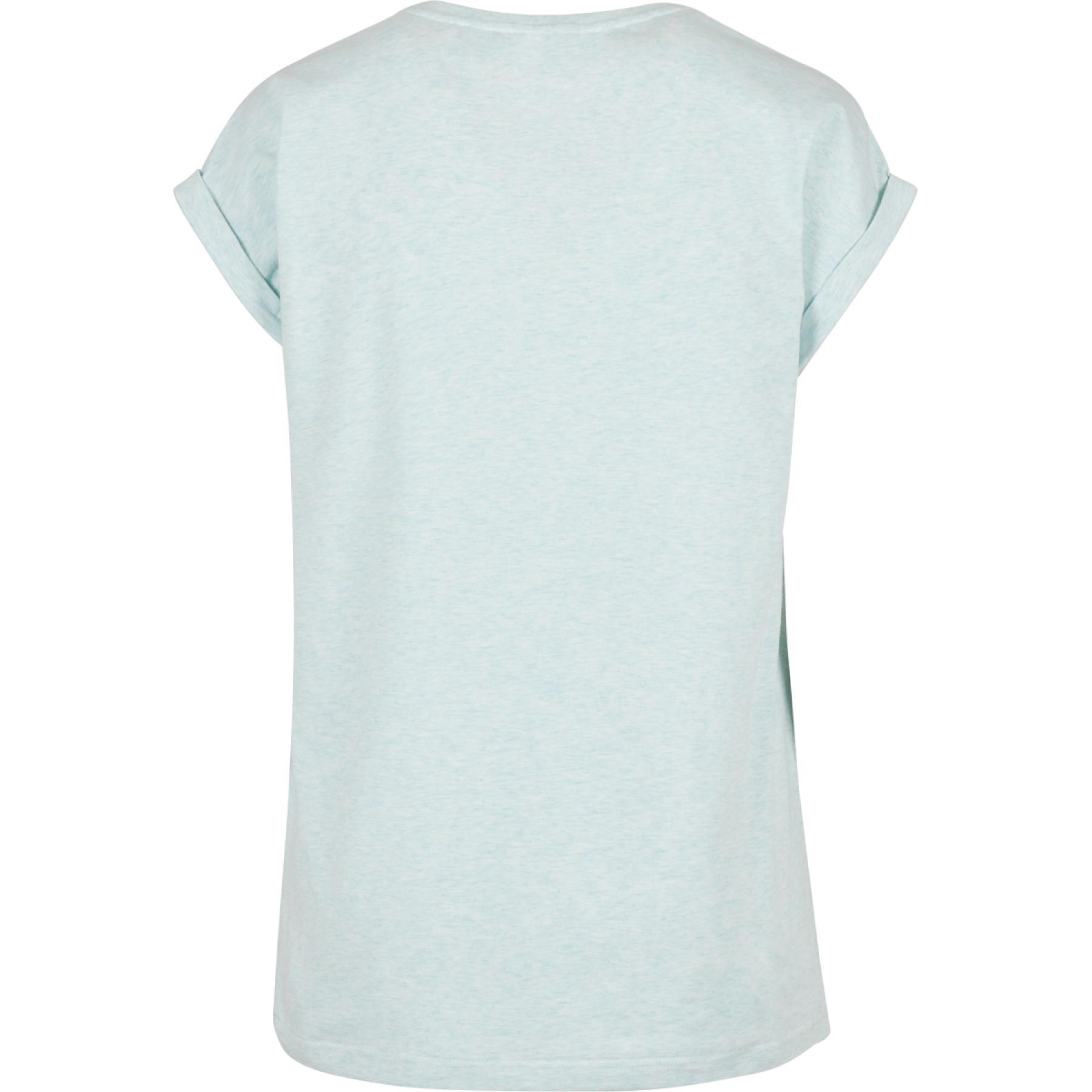 Women's T-shirt Urban Classics color melange extended shoulder