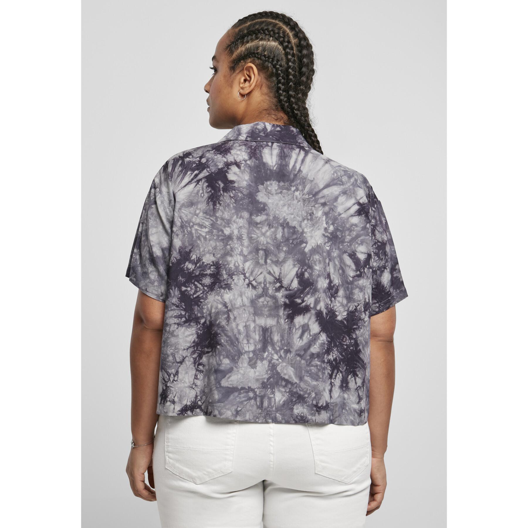 Woman's shirt Urban Classics viscose tie dye resort (Large sizes)