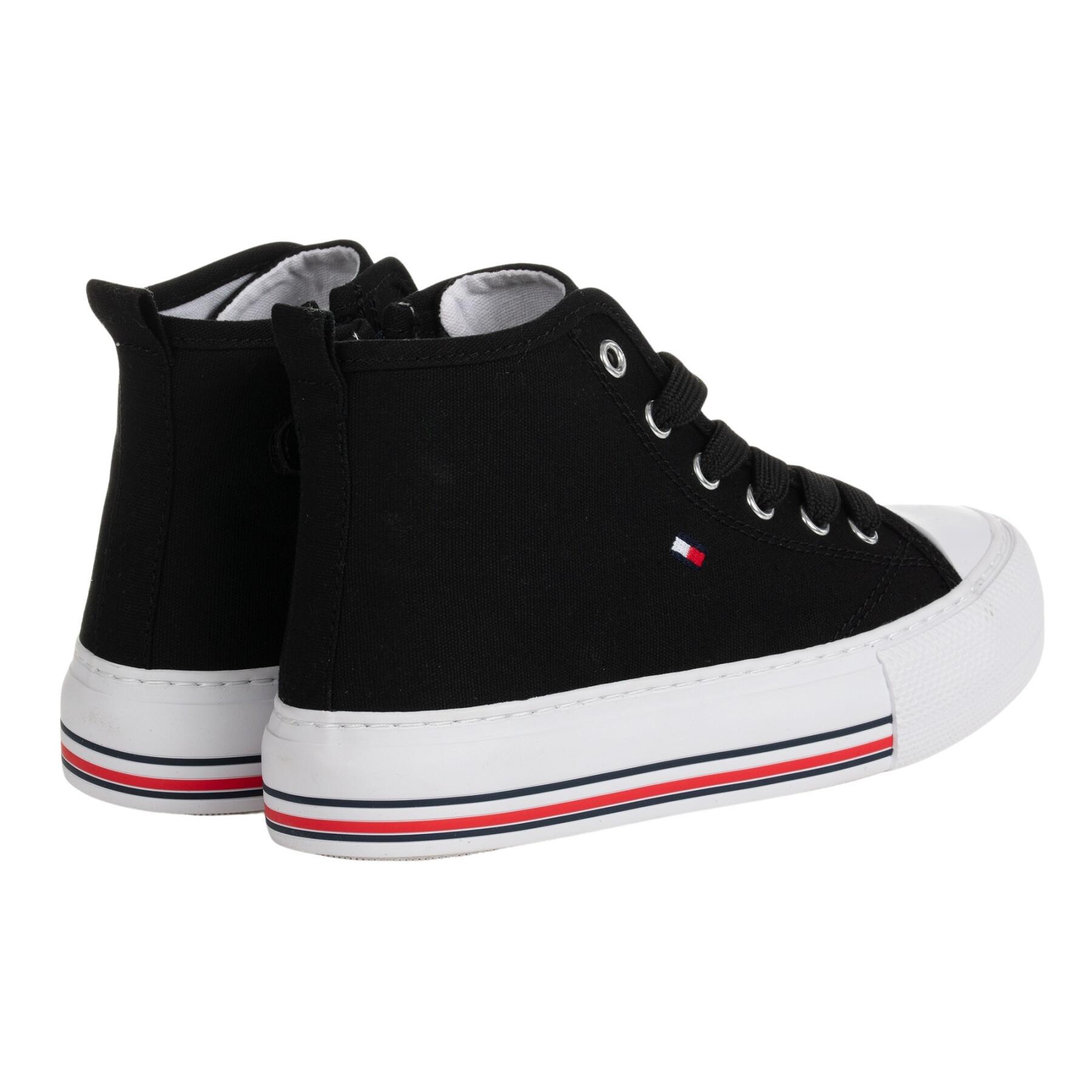 Women's high top sneakers Tommy Hilfiger Black