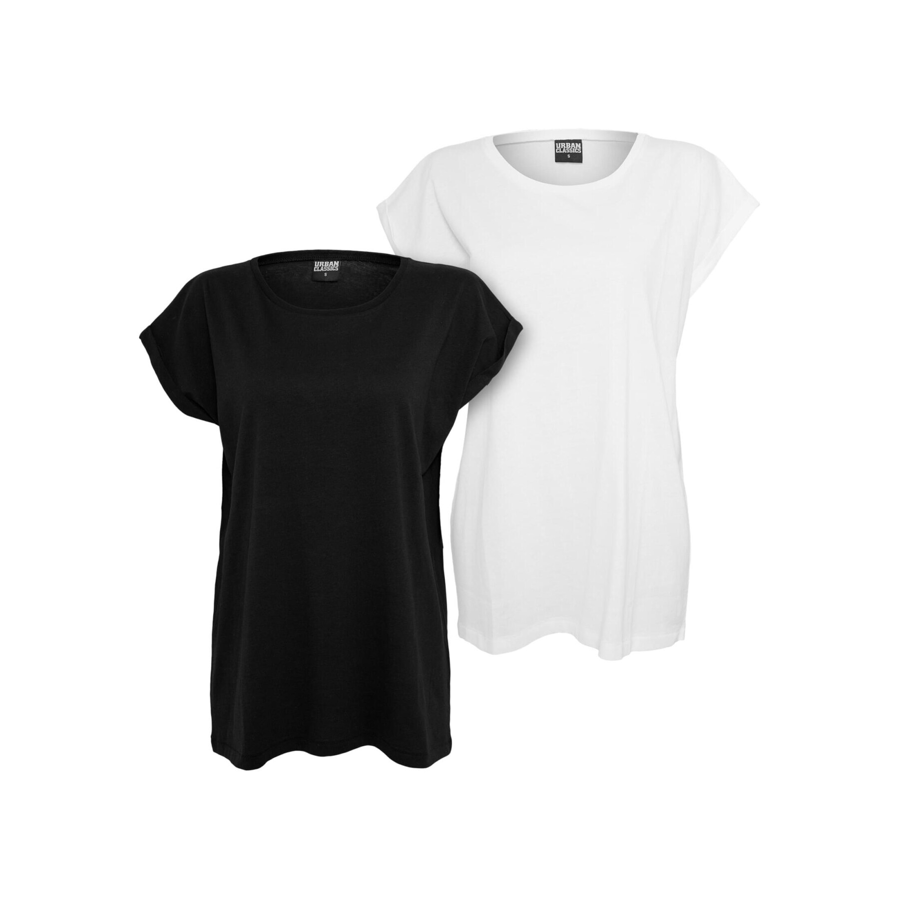 Women's T-shirts Urban Classics Extended Shoulder (x2)