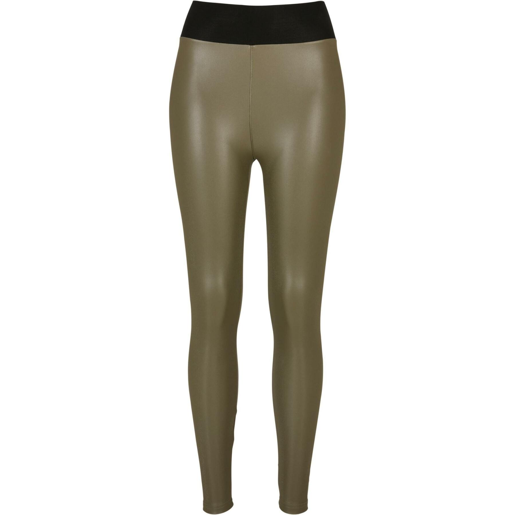 Women's high-waisted faux leather leggings Urban Classics GT