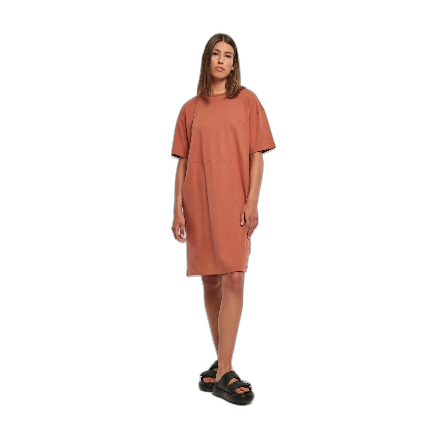 Women's oversized slit t-shirt dress Urban Classics Organic (GT)