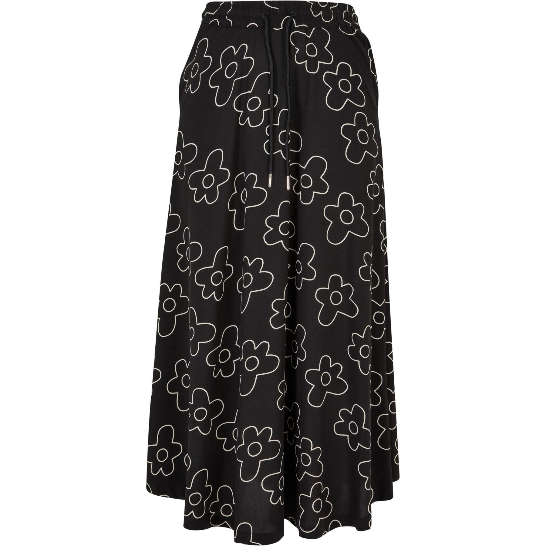 Mid-length skirt viscose woman Urban Classics