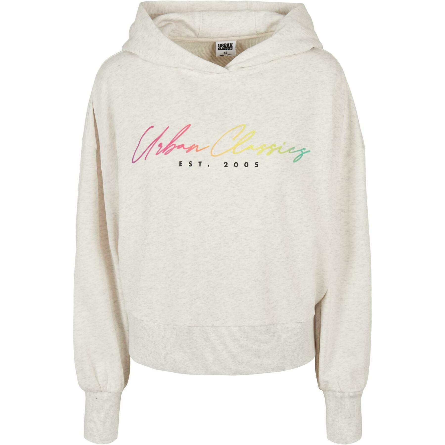 Women's hooded sweatshirt Urban Classics Oversized Rainbow