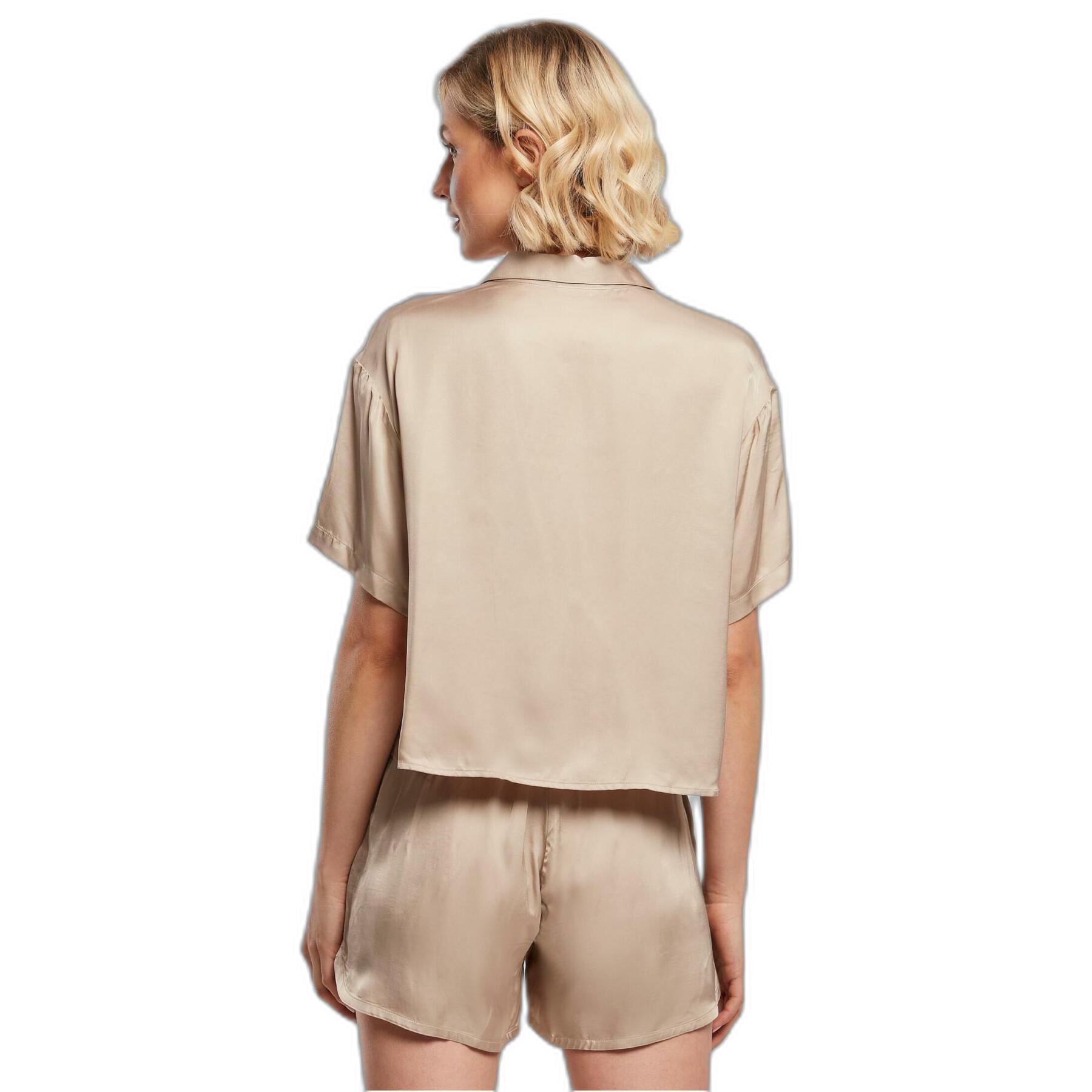 Women's short sleeve shirt Urban Classics Viscose Satin Resort GT