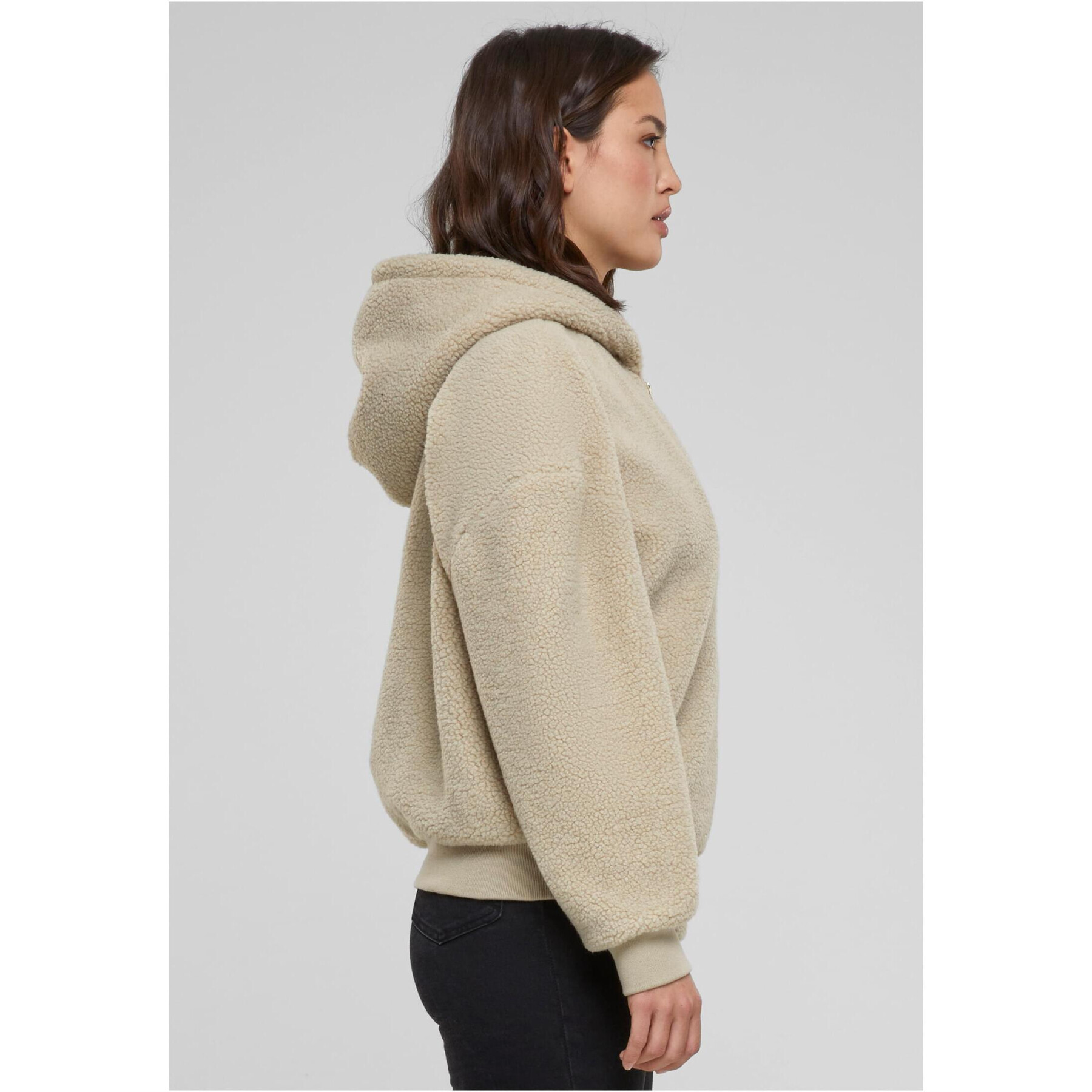 Women's zip-up hoodie Urban Classics Oversize Sherpa