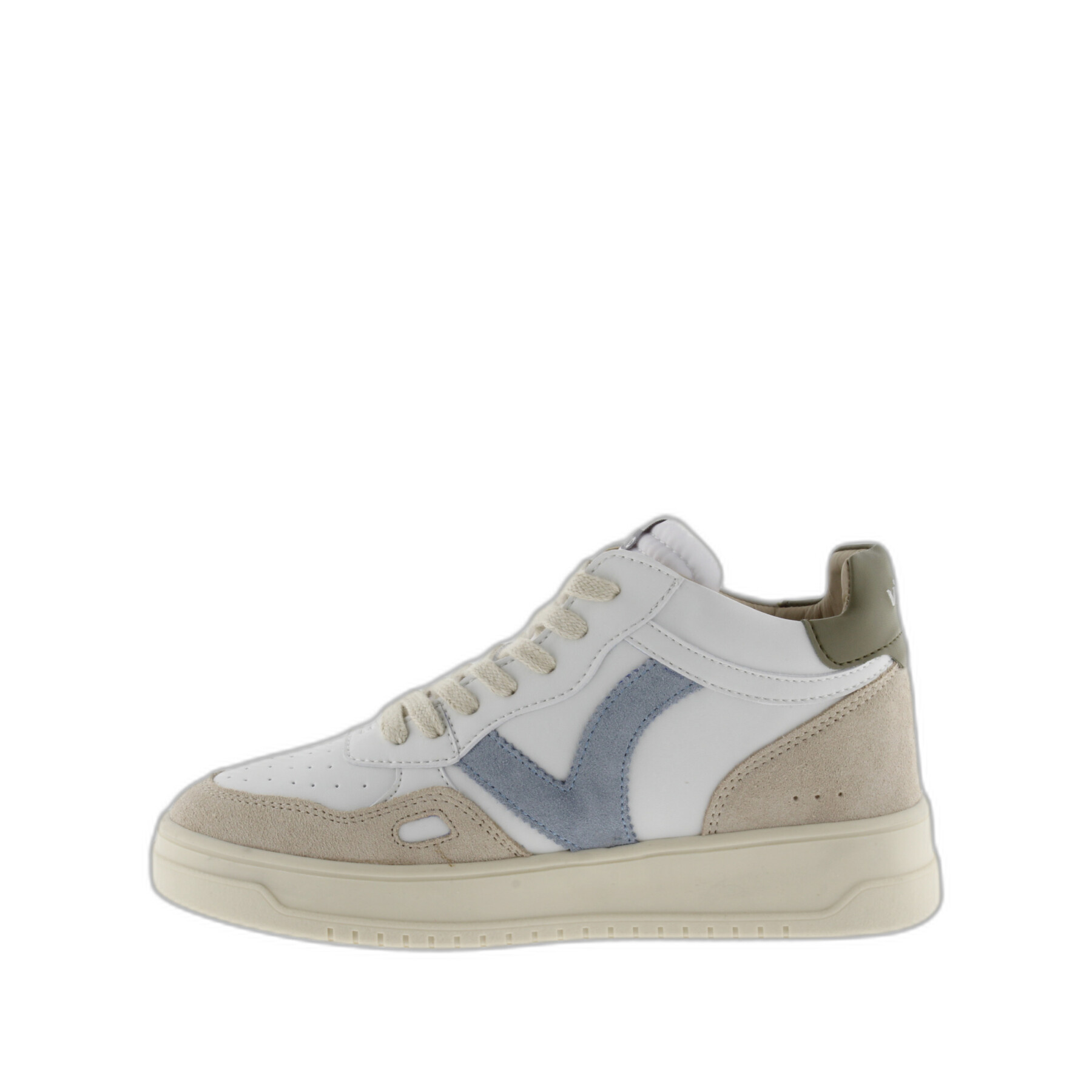 Leather effect and split leather sneakers Victoria Seul