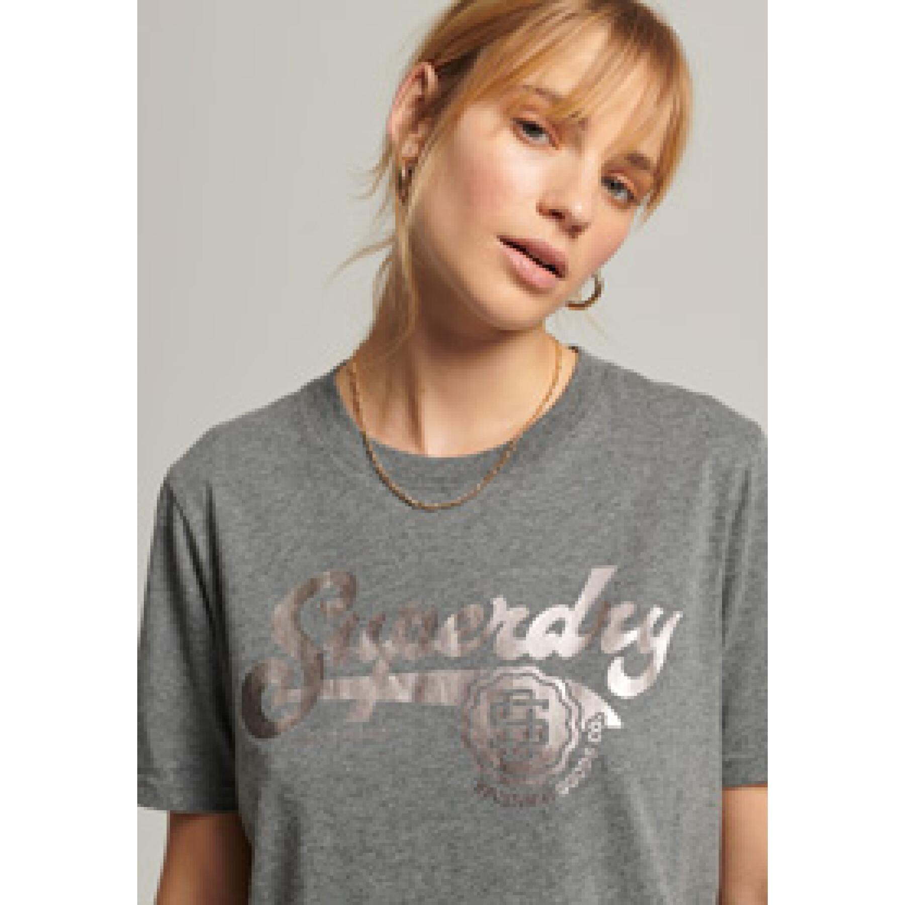 Women's short sleeve T-shirt Superdry Vintage Script Style College